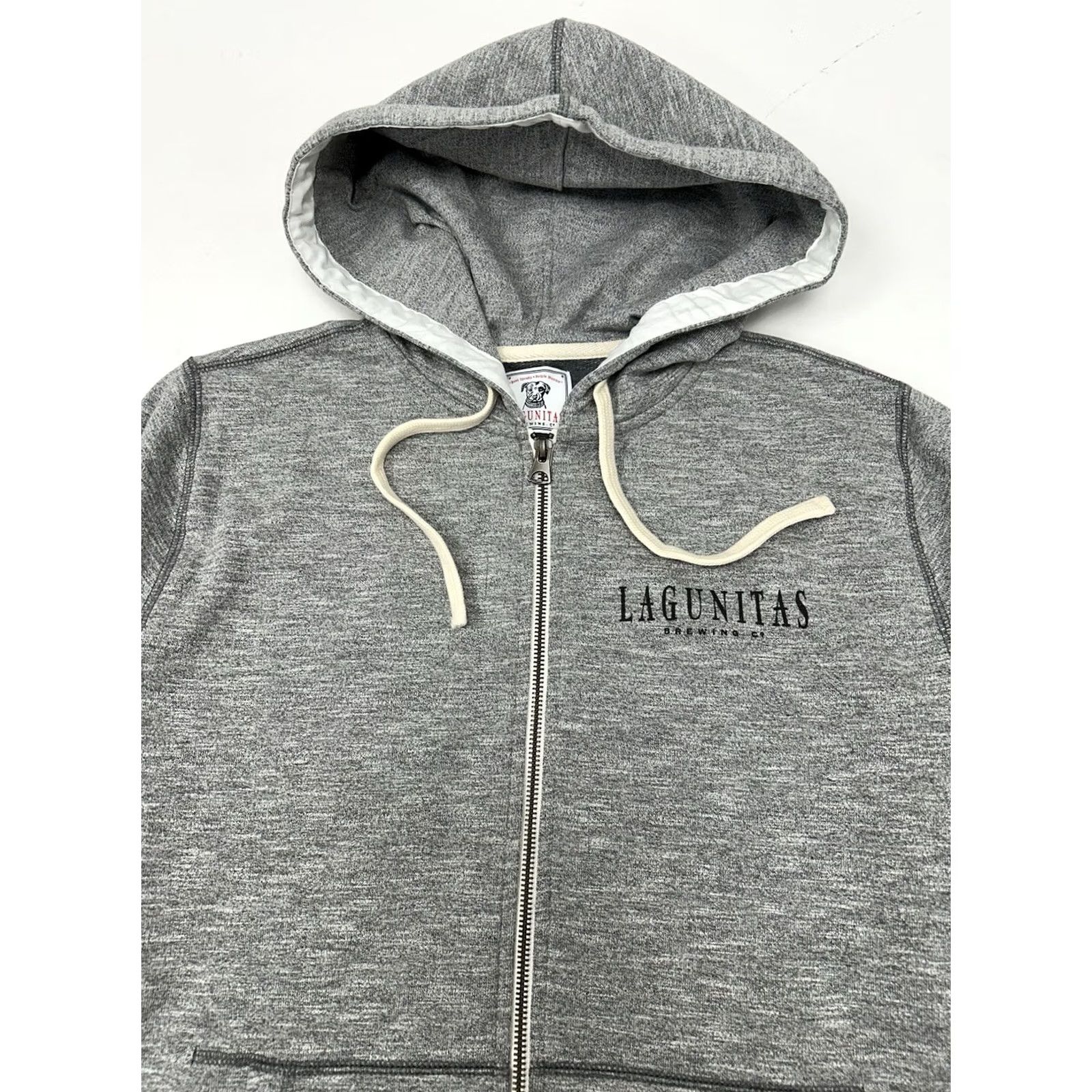Vintage Lagunitas Brewing Company Hoodie Zip Up Sweatshirt Medium Grey Dog Logo 80s 90s Beer Mens Size US M / EU 48-50 / 2 - 7 Thumbnail