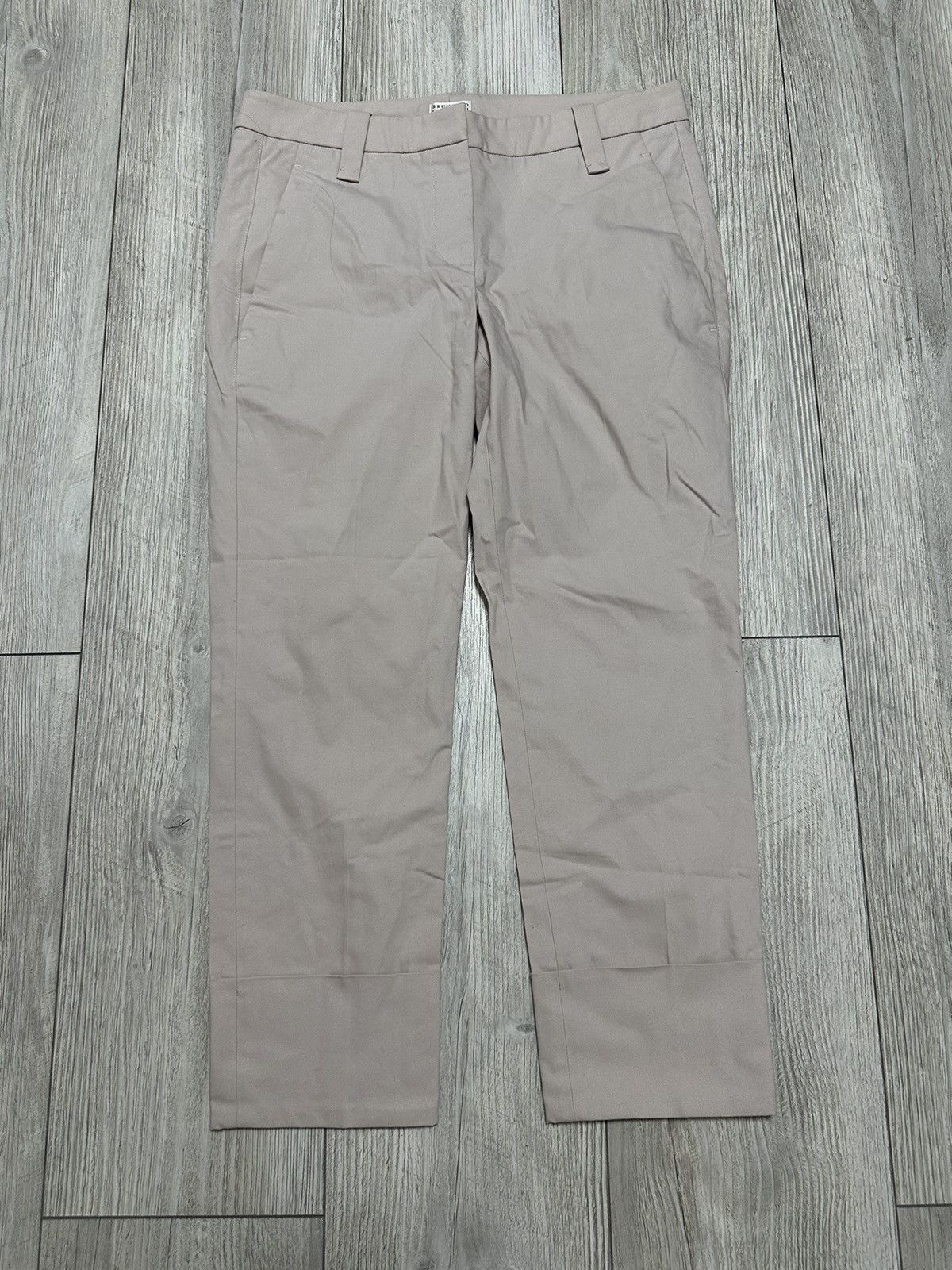 Brunello Cucinelli BRUNELLO CUCINELLI Wide Leg Pants Women's Size USA 6 Beige Size 28" / US 6 / IT 42 - 1 Thumbnail
