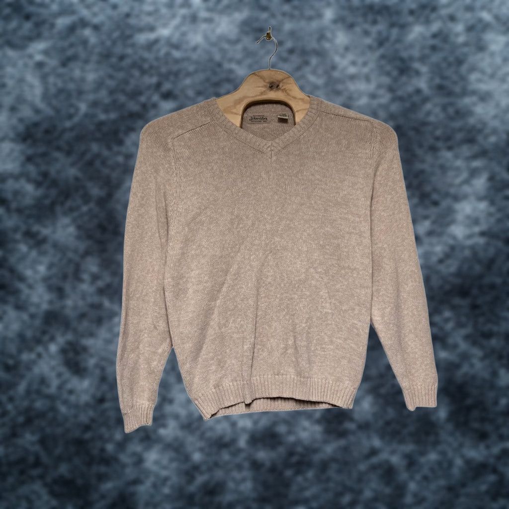 Vintage VINTAGE St. Johns Bay Sweater Mens L Tan Knit Fisherman Grandpa 90s Mens Size US L / EU 52-54 / 3 - 1 Thumbnail