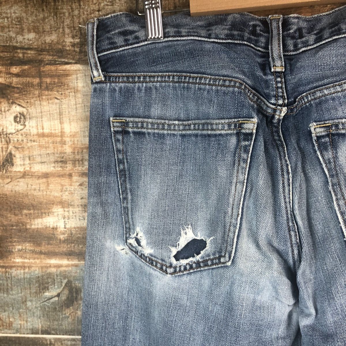 Japanese Brand Uniqlo japan ripped Distressed Denim Pants #A1394 Size US 31 - 21 Thumbnail