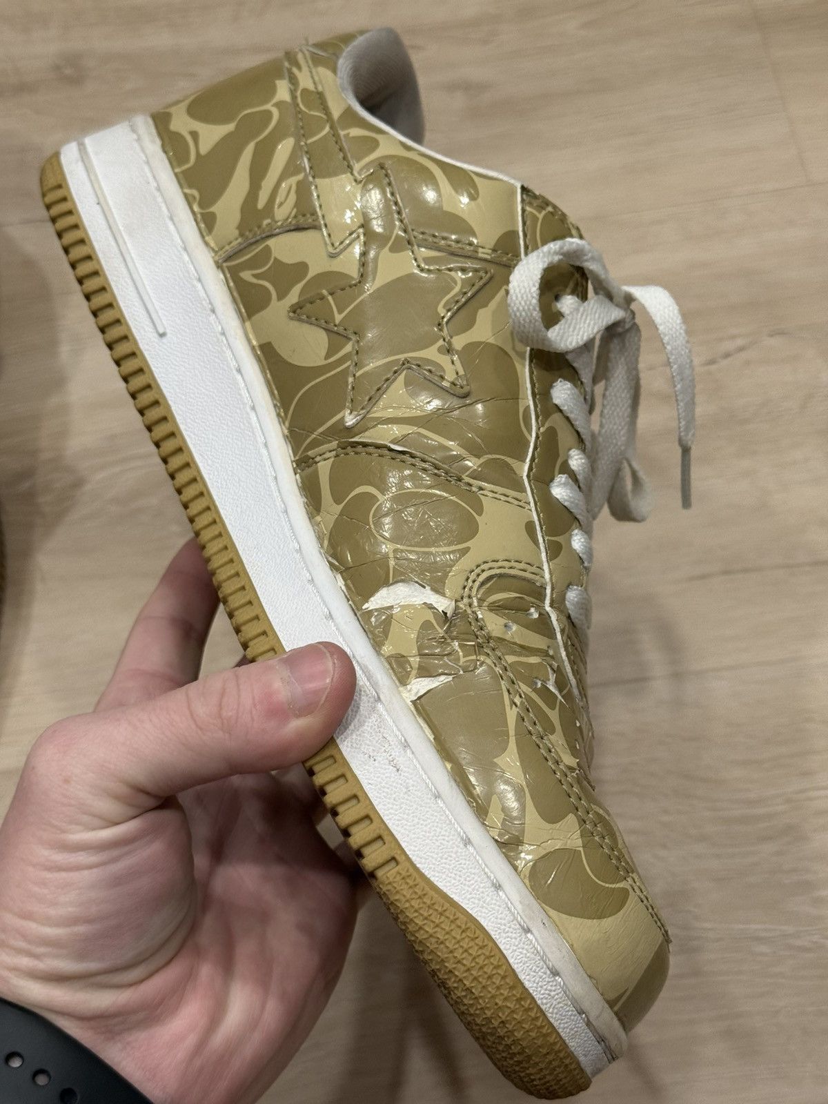 Bape Bape Footsoldier Desert Camo Bapesta Sneaker Size US 12 / EU 45 - 7 Thumbnail
