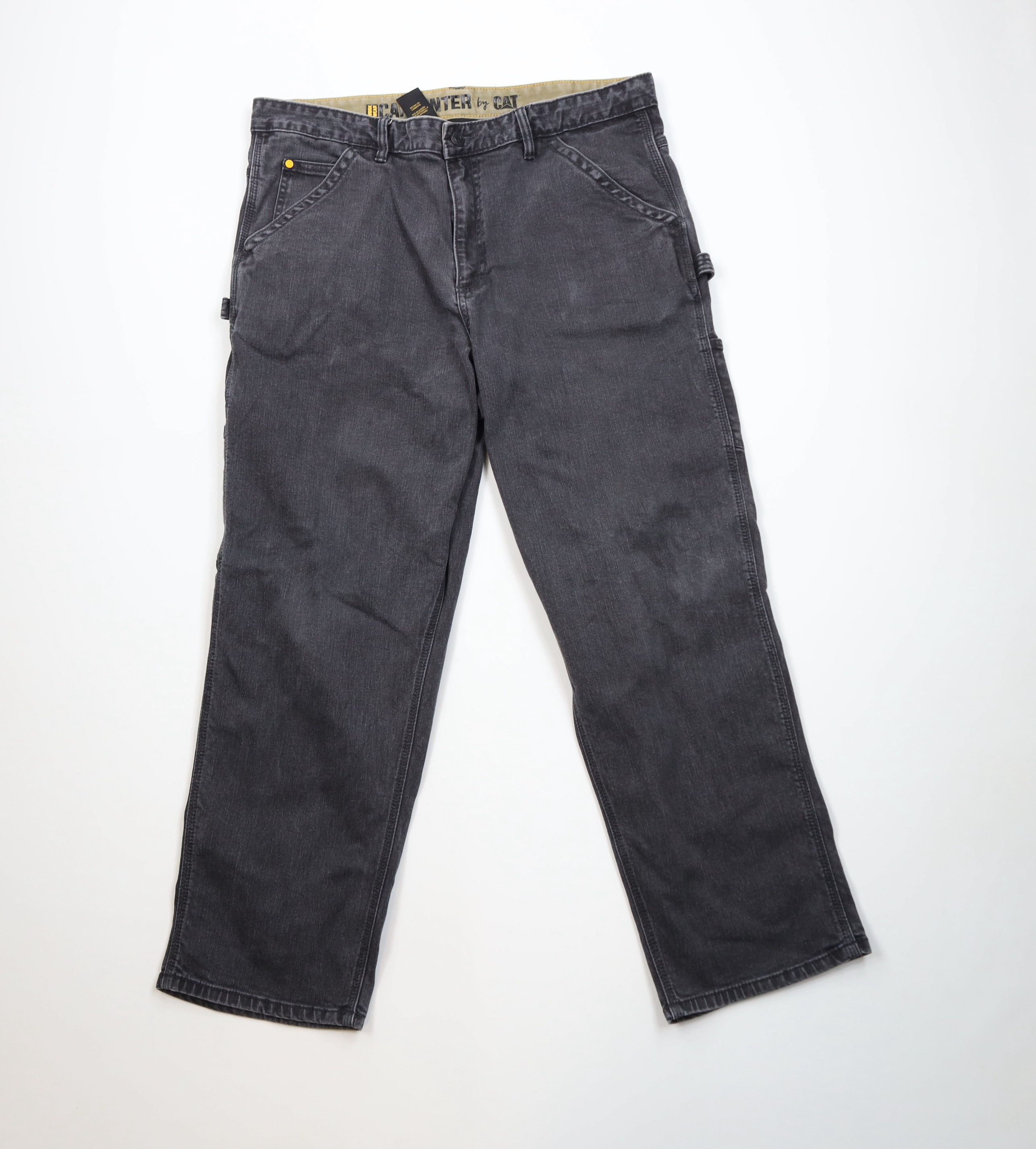 Caterpillar Vintage Cat Caterpillar Wide Leg Dungaree Jeans Black Size US 38 / EU 54 - 1 Thumbnail