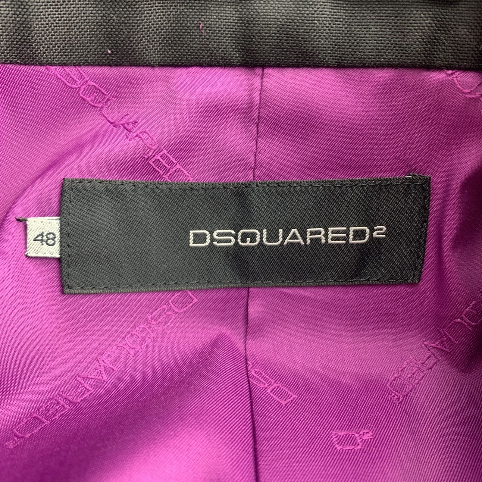 Dsquared2 Black Studded Cotton / Polyamide Notch Lapel Sport Coat Size 38R - 9 Thumbnail