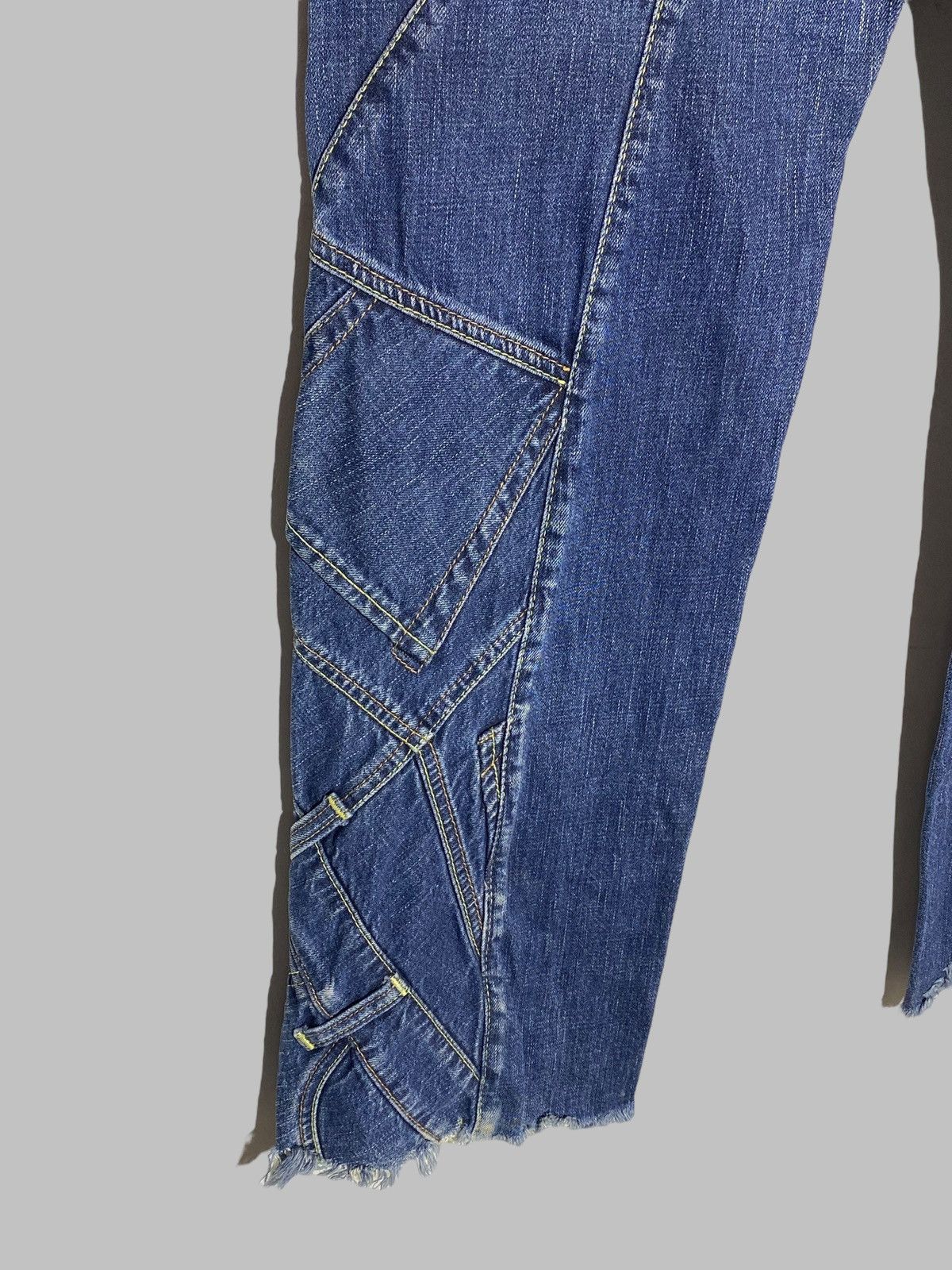 Evisu Vintage Evisu Patchwork Y2k Japanese Blue Washed Denim Jeans Size US 29 - 14 Thumbnail