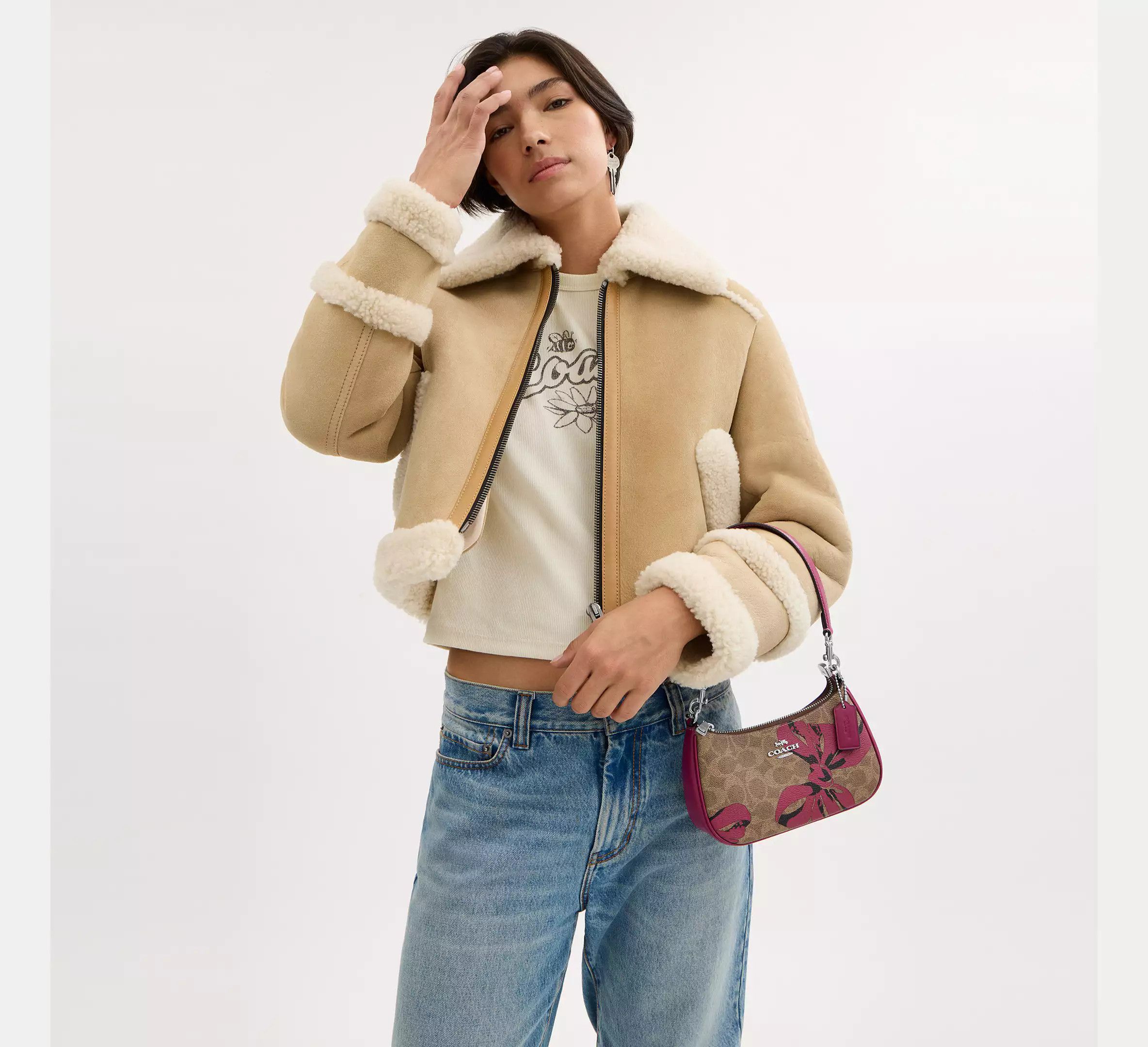 Coach Teri Mini Crossbody Bag With Bow Print CY733 Size ONE SIZE - 5 Thumbnail