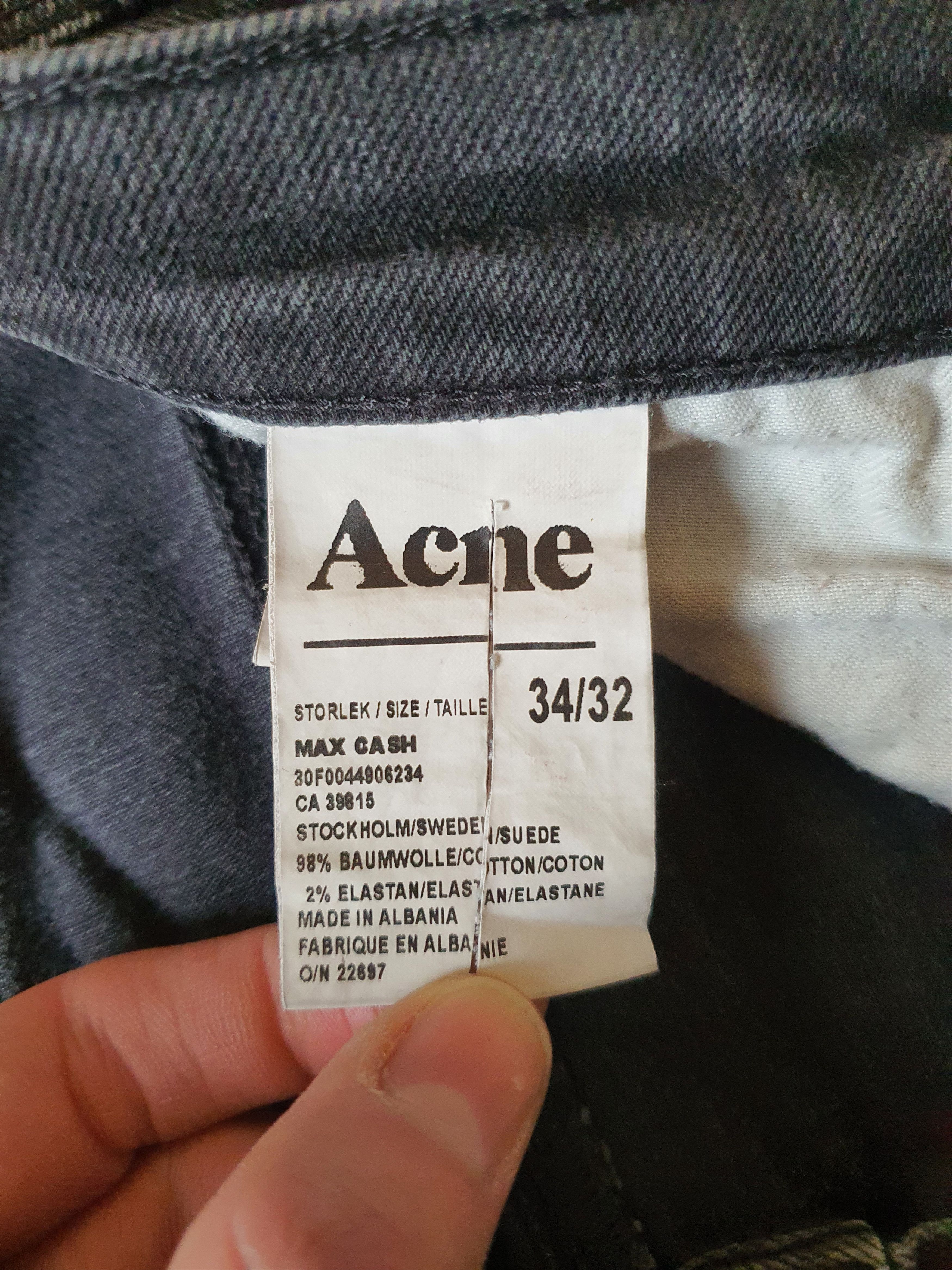 Acne Studios MAX CASH Denim Jeans (Slim Fit, Dry Fade) - Sz W34 L30 Size US 34 / EU 50 - 6 Thumbnail