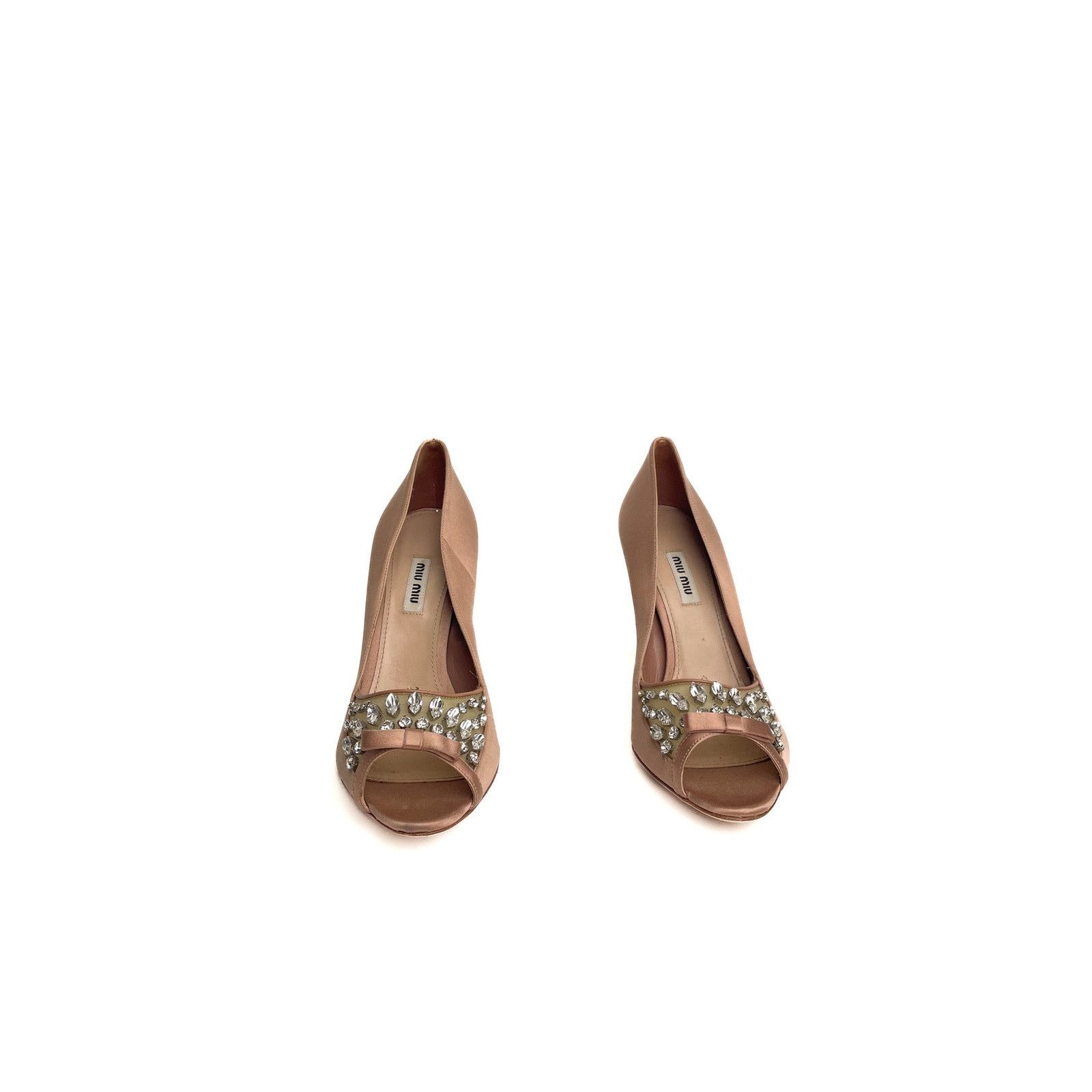 Miu Miu Satin Pink Pumps with Crystals Size US 9.5 / IT 39.5 - 2 Thumbnail