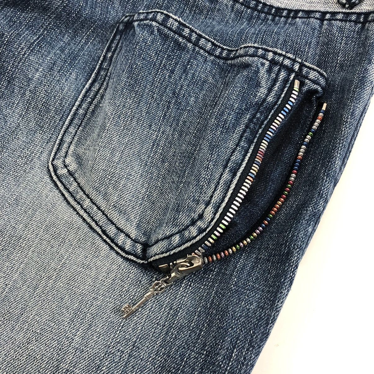 If Six Was Nine × Japanese Brand × PPFM 179/WG Nicole Club Double Waist Blue Wash Jeans Size US 36 / EU 52 - 13 Thumbnail
