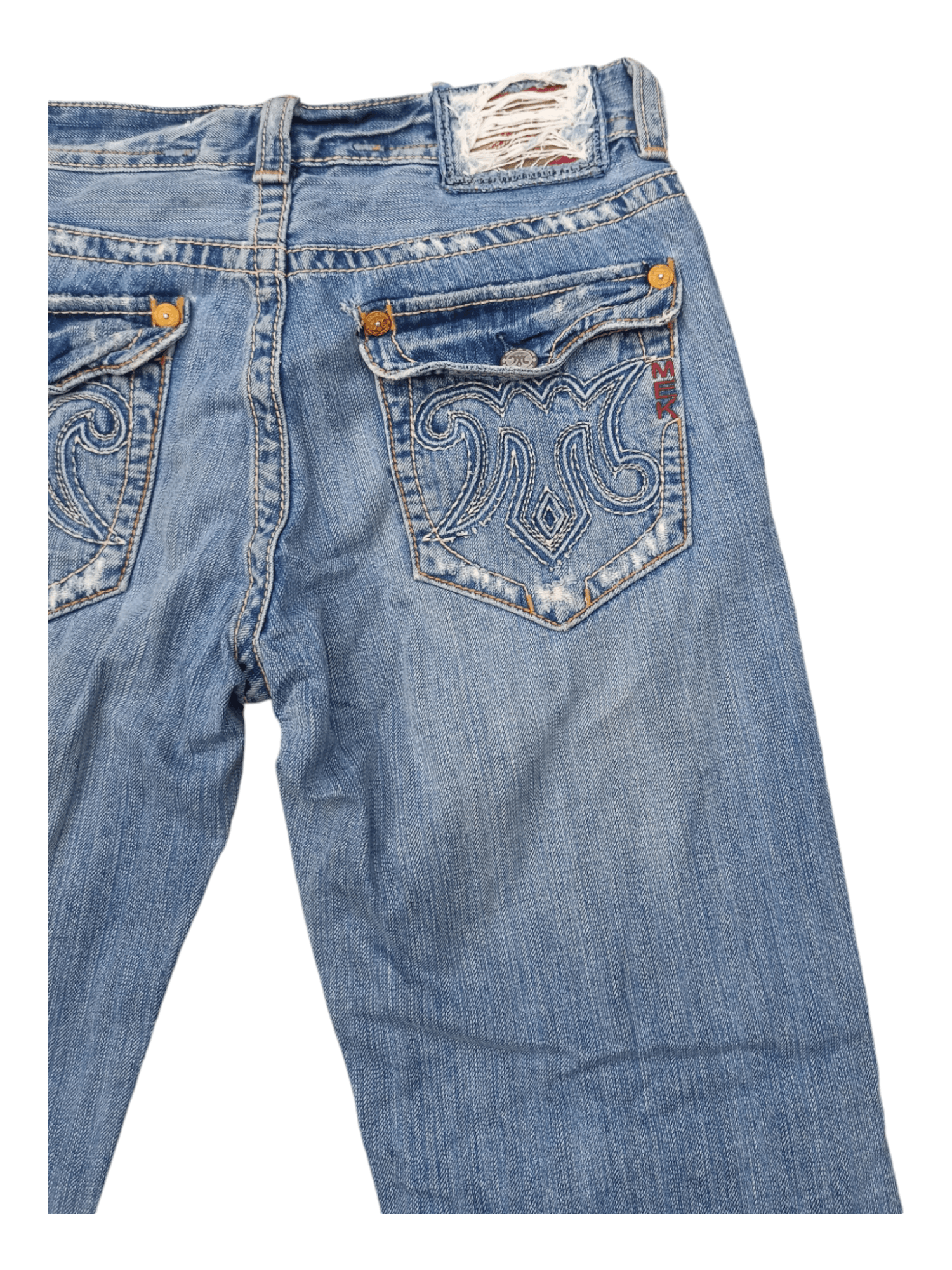 Mek Denim Vintage Mek Denim Distressed Sun Faded Jeans Size US 33 - 11 Thumbnail