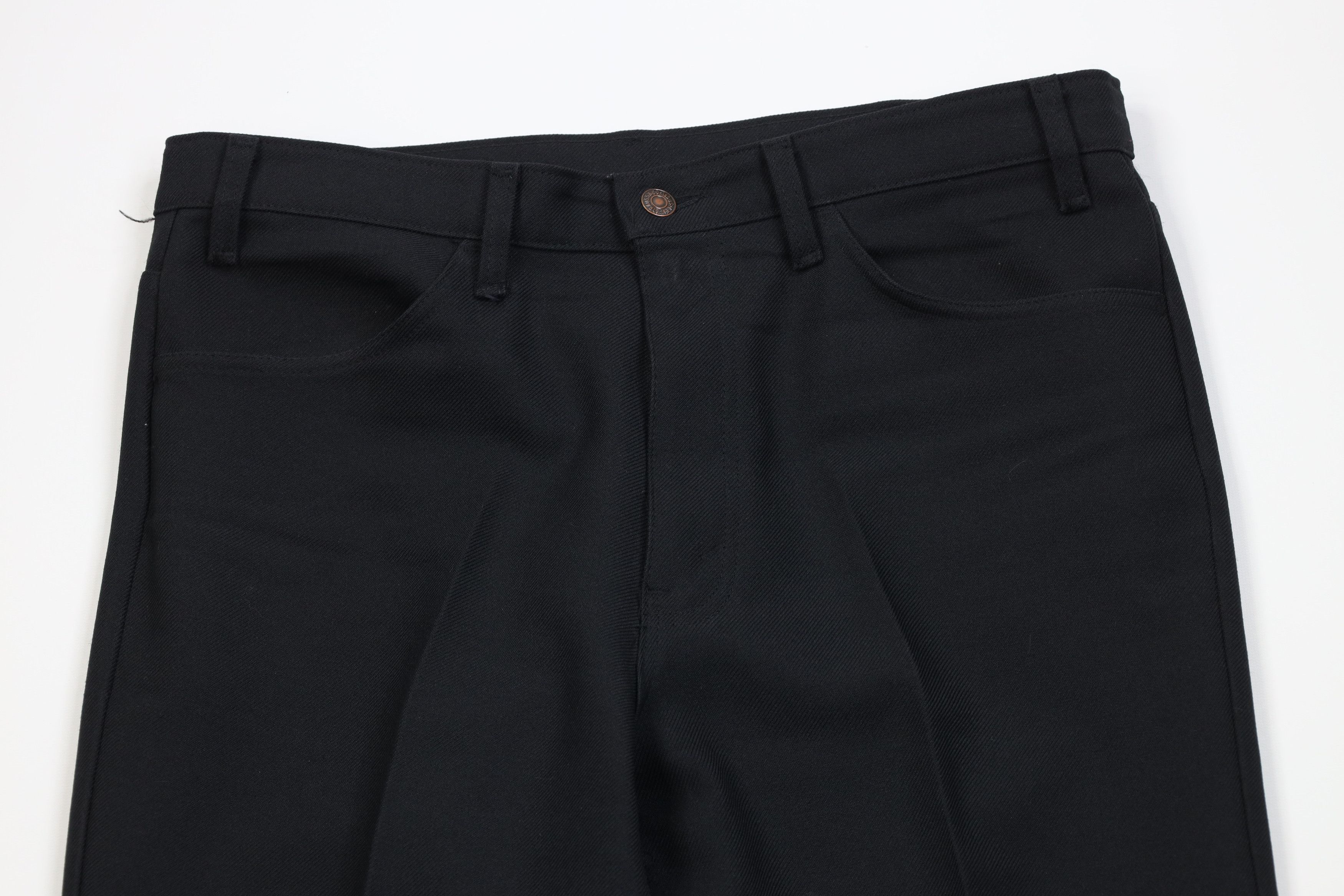 Levi's Vintage 80s Levis Flared Wide Leg Chino Pants Black USA Size US 36 / EU 52 - 2 Thumbnail