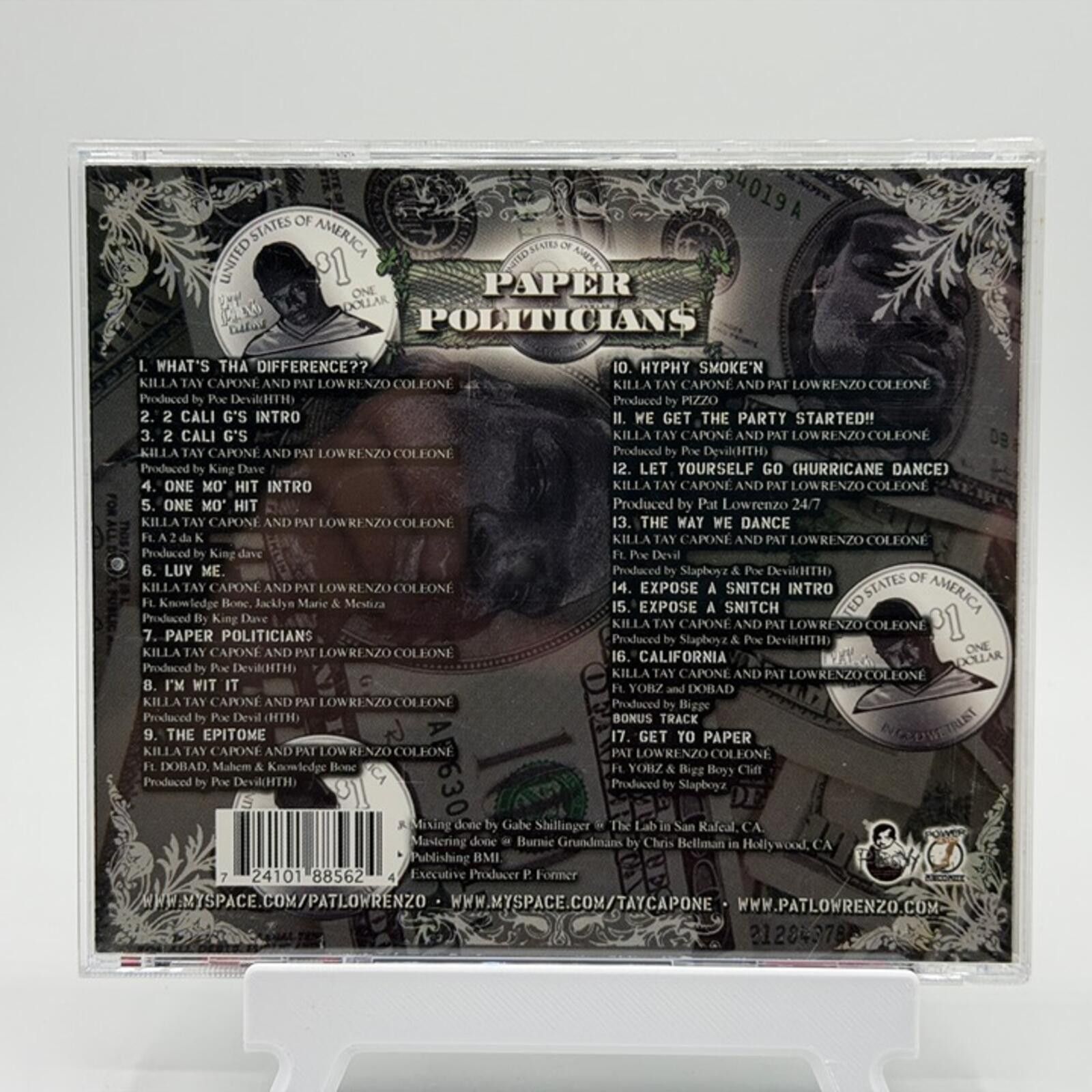Other Pat Lowrenzo & Killa Tay - Paper Politicians -Missing Disc 2 Size ONE SIZE - 2 Thumbnail