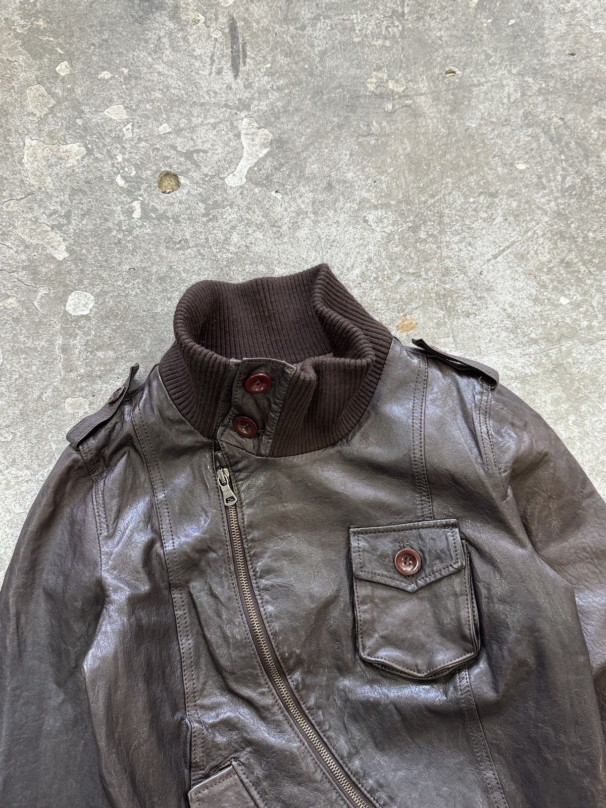 Japanese Brand Vintage Real Leather Avant Garde y2k Jacket Size M / US 6-8 / IT 42-44 - 5 Thumbnail
