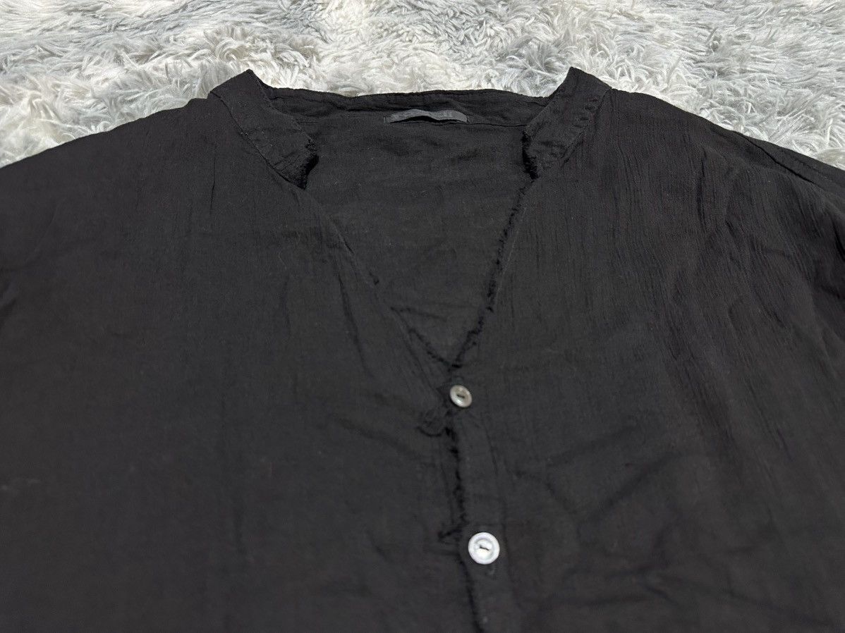 KMRii 🔥Rare Archived Kmrii Linen Shirt Raw Edge Goth Punk Size US XXL / EU 58 / 5 - 24 Thumbnail
