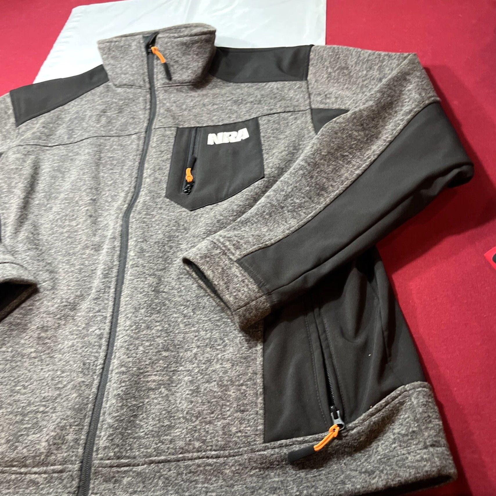 Vintage NRA Gray Black JACKET National Rifle Assoc. Tactical Soft Shell Pocket Lined L Mens Regular Size Size US L / EU 52-54 / 3 - 3 Thumbnail