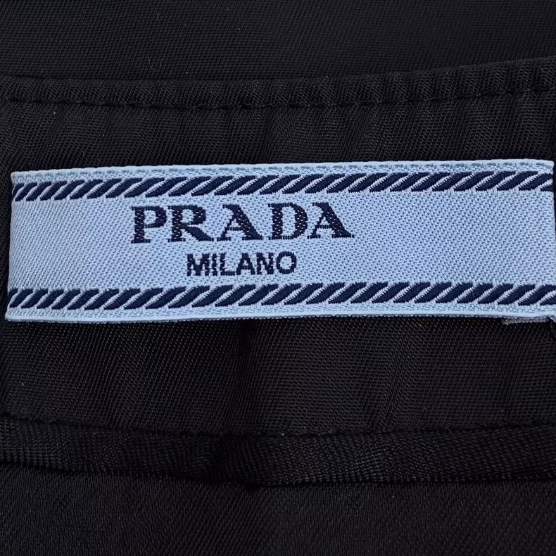 Prada Prada Black Triangle Logo Casual Skirt-2506 Size 39" - 7 Thumbnail