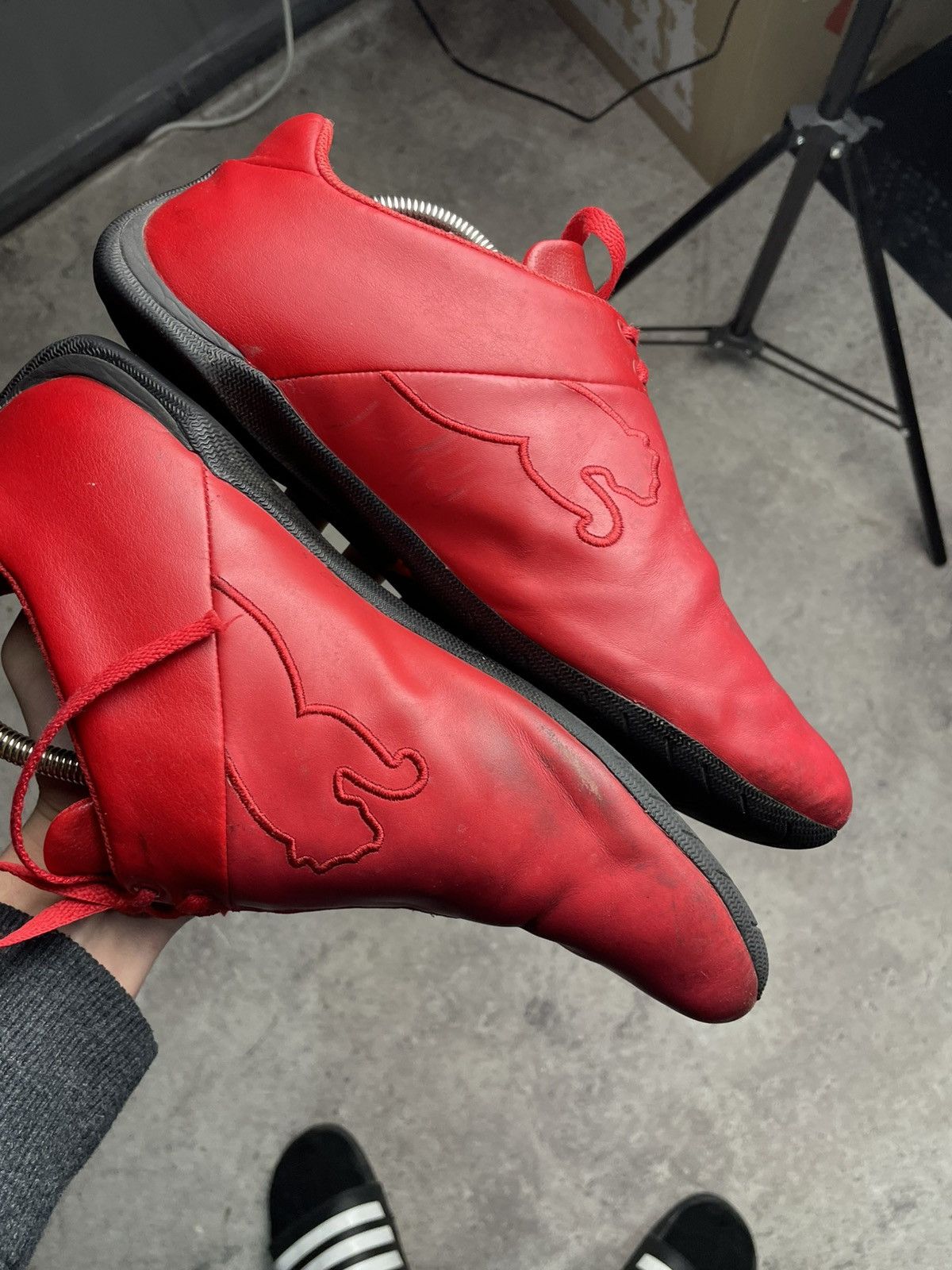 Puma Vintage Puma Ferrari Speedcat Leather Sneakers Trainers Size US 10.5 / EU 43-44 - 4 Thumbnail