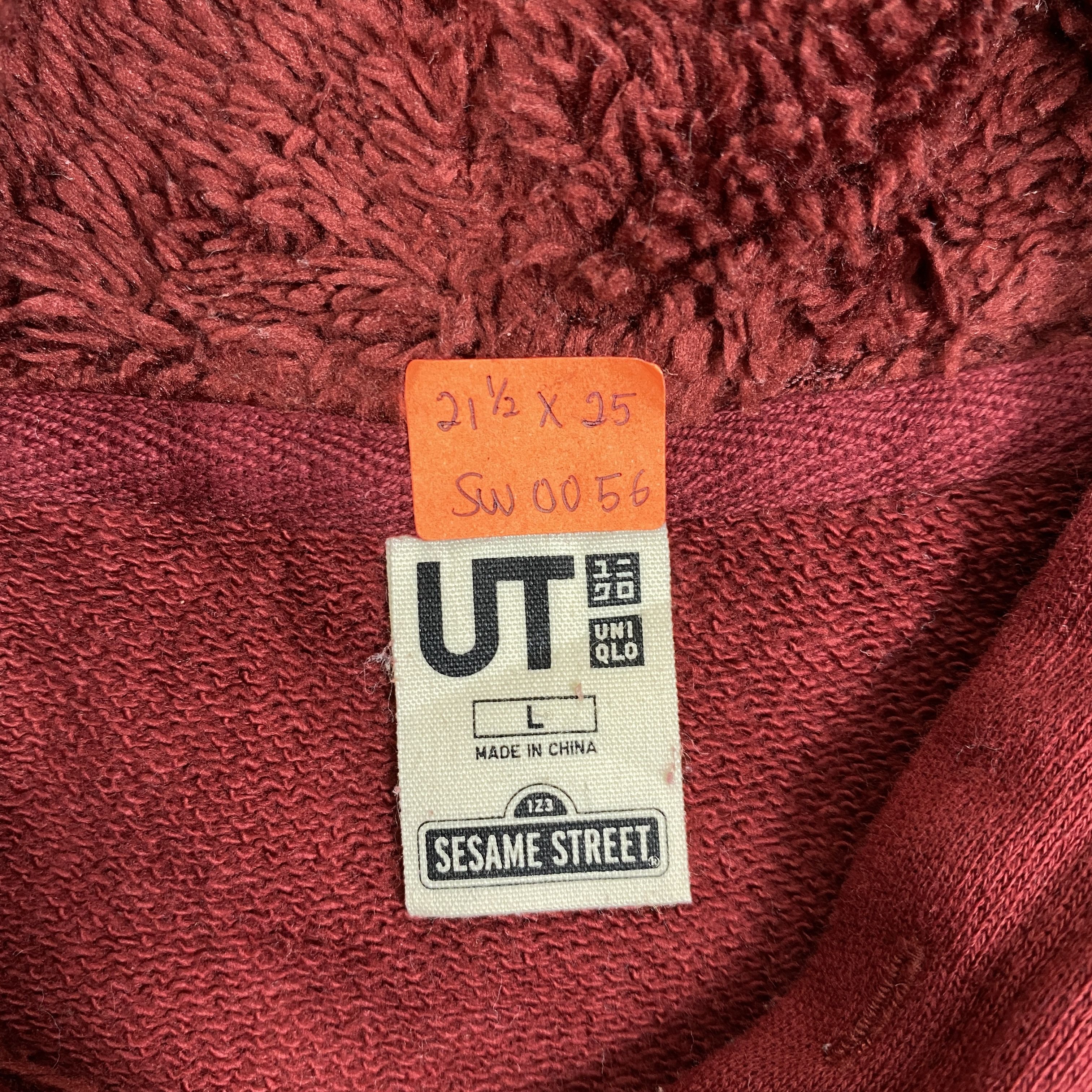 Cartoon Network Sesame Street x Uniqlo Big Face Hoodie -SW056 Size US M / EU 48-50 / 2 - 8 Thumbnail