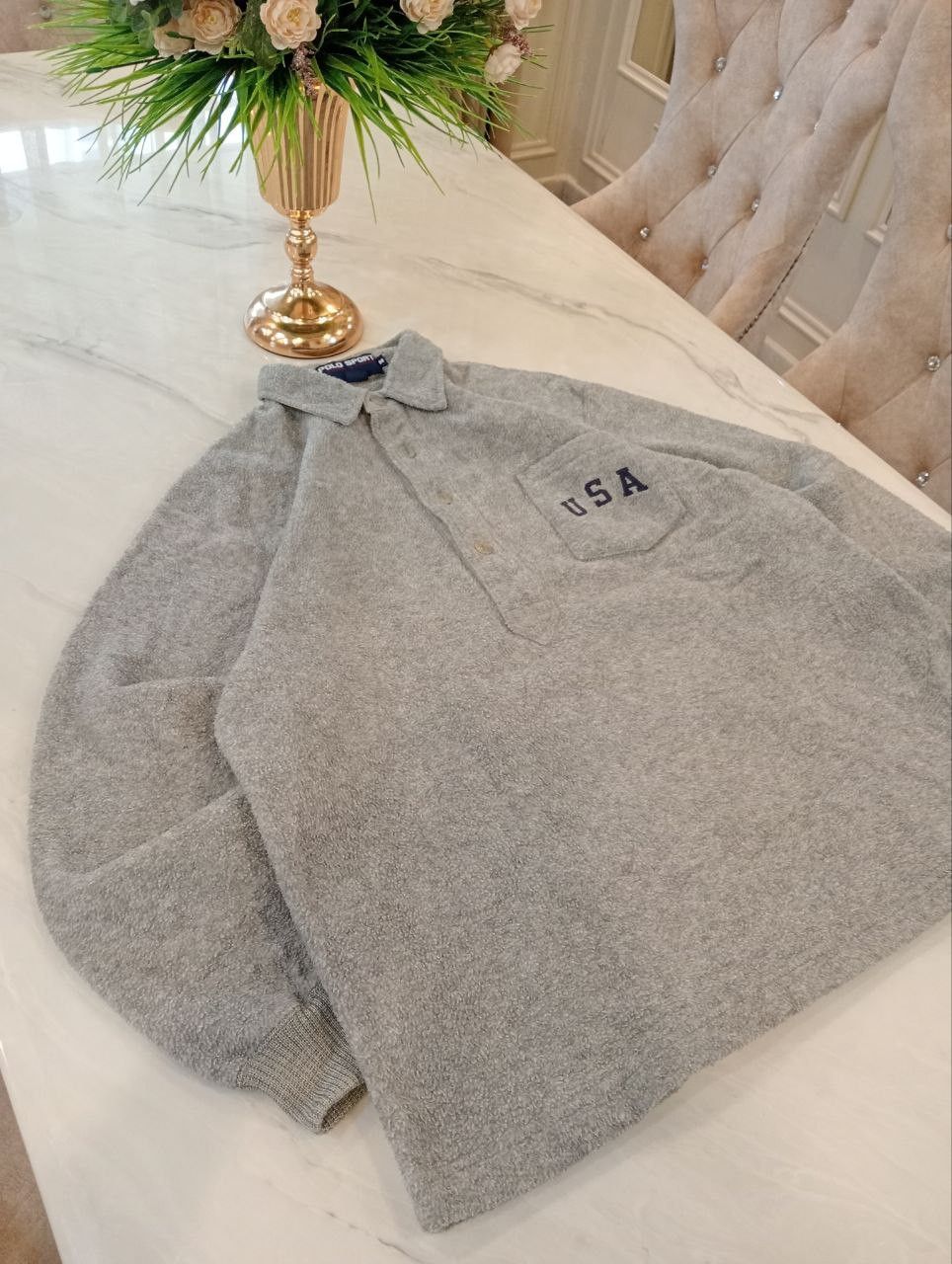 Polo Ralph Lauren VINTAGE 90S POLO SPORT RALPH LAUREN USA HALF BUTTON FLEECE Size US M / EU 48-50 / 2 - 4 Thumbnail