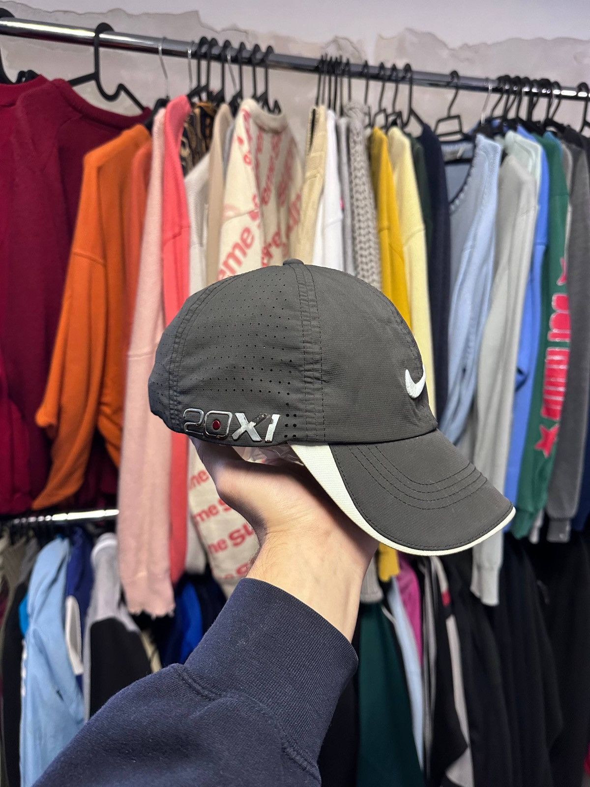 Nike Vintage 90s Nike Swoosh 20 XL Nylon Cap Size ONE SIZE - 2 Thumbnail