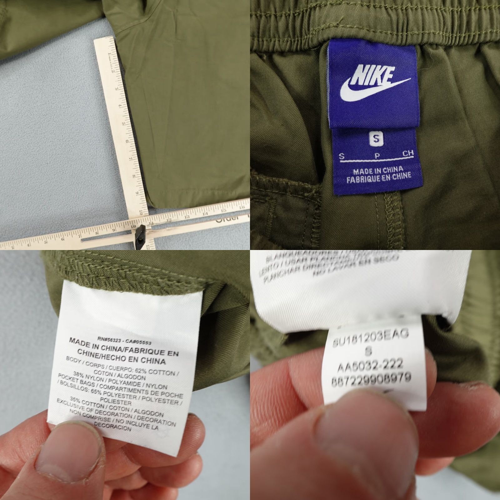 Nike Nike Men's Small Green Athletic Shorts Workout Joggers Performance Sports Casual Size US 26 / EU 42 - 8 Thumbnail