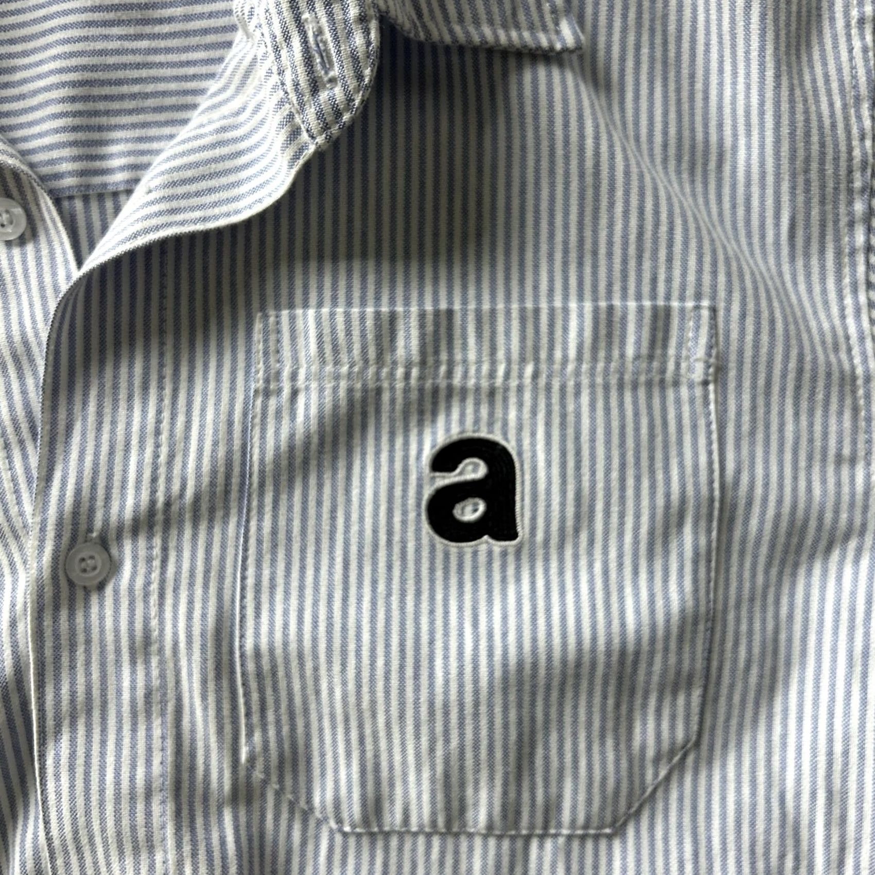 Vintage AMRISH Shirt Mens Small Blue Striped Short Sleeve Button Up Pocket Workwear Size US S / EU 44-46 / 1 - 3 Thumbnail