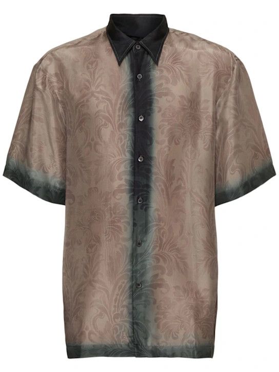 Dries Van Noten o1lsvrm0425 Silk Shirt in Petrol Size US S / EU 44-46 / 1 - 1 Thumbnail