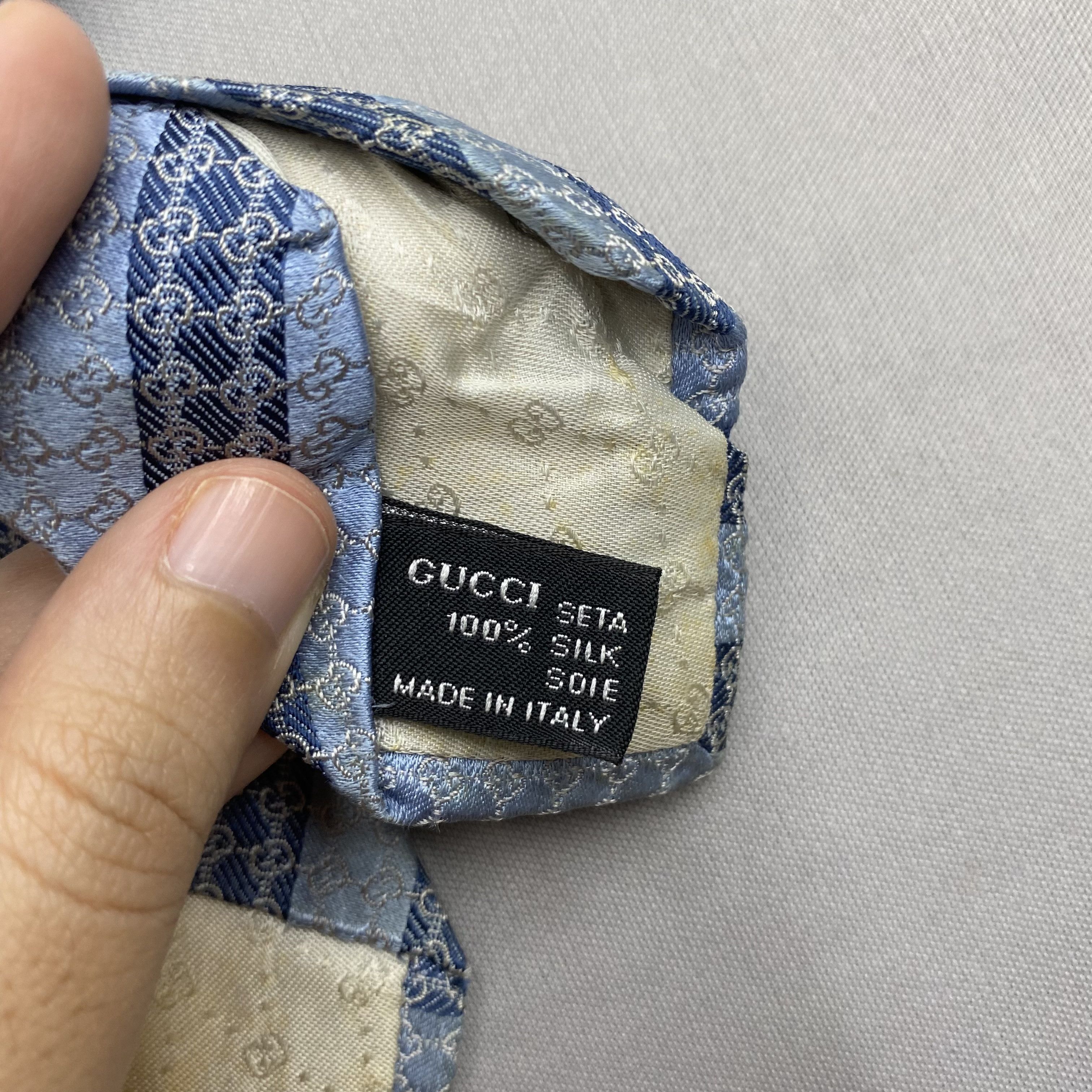 Japanese Brand Vintage Gucci SILK Necktie Cravate Pure Silk Neck Tie Size ONE SIZE - 8 Thumbnail