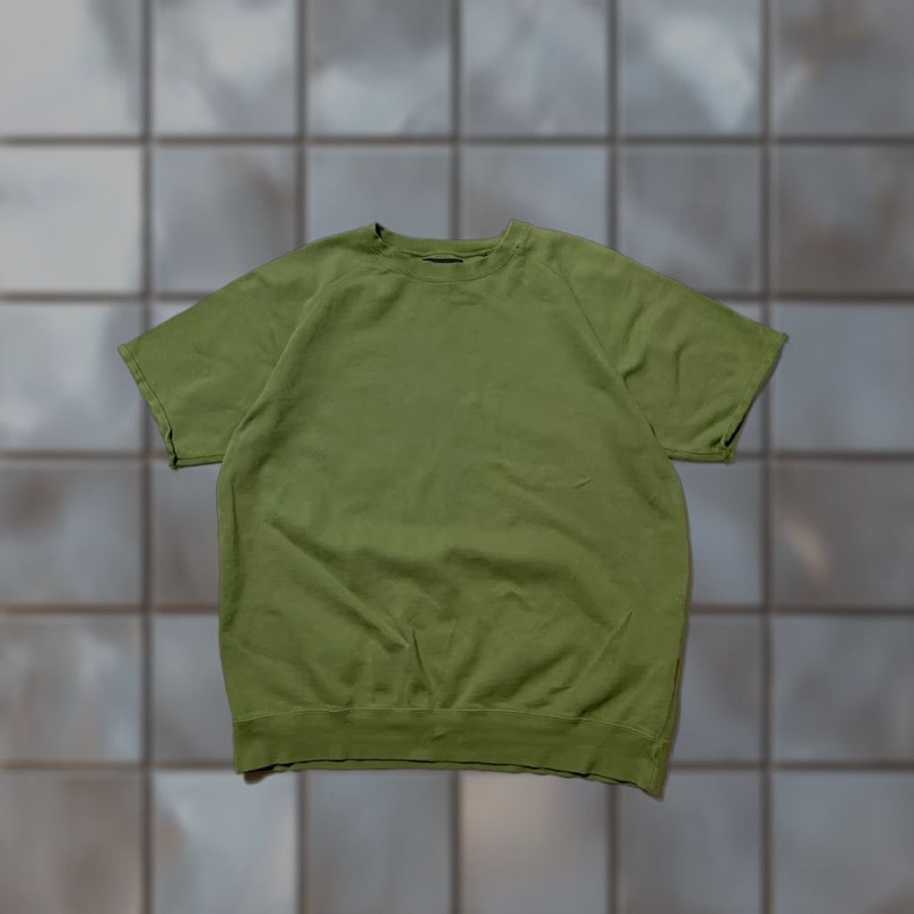 Beams Plus VINTAGE Beams Plus Made In Japan Green Terry Fleece S/S Crewneck Sweatshirt Sz. M Mens Size US M / EU 48-50 / 2 - 1 Thumbnail
