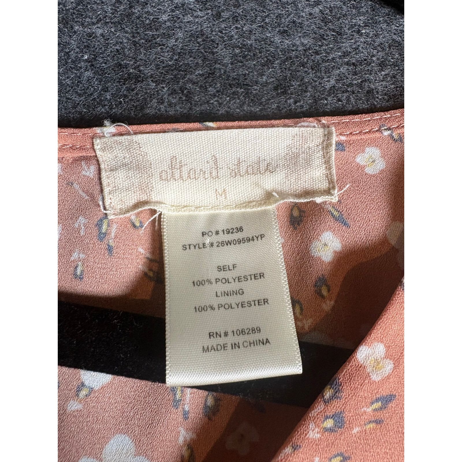 Other Altar’d State Peach Floral Wrap Dress Mini Ruffle Hem #0460 Size M / US 6-8 / IT 42-44 - 5 Thumbnail