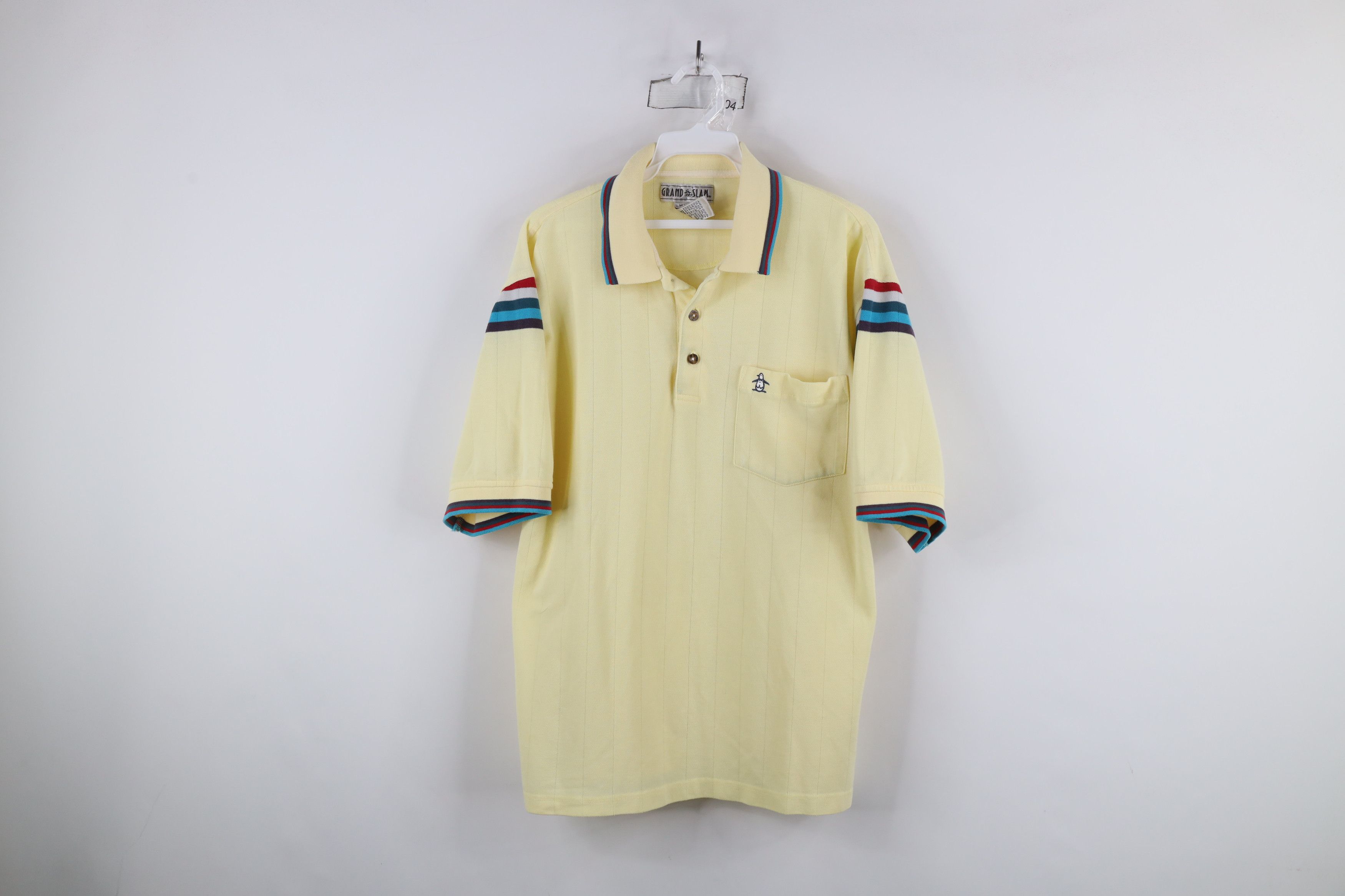 Vintage Vintage 90s Streetwear Striped Knit Collared Polo Shirt Size US M / EU 48-50 / 2 - 1 Thumbnail