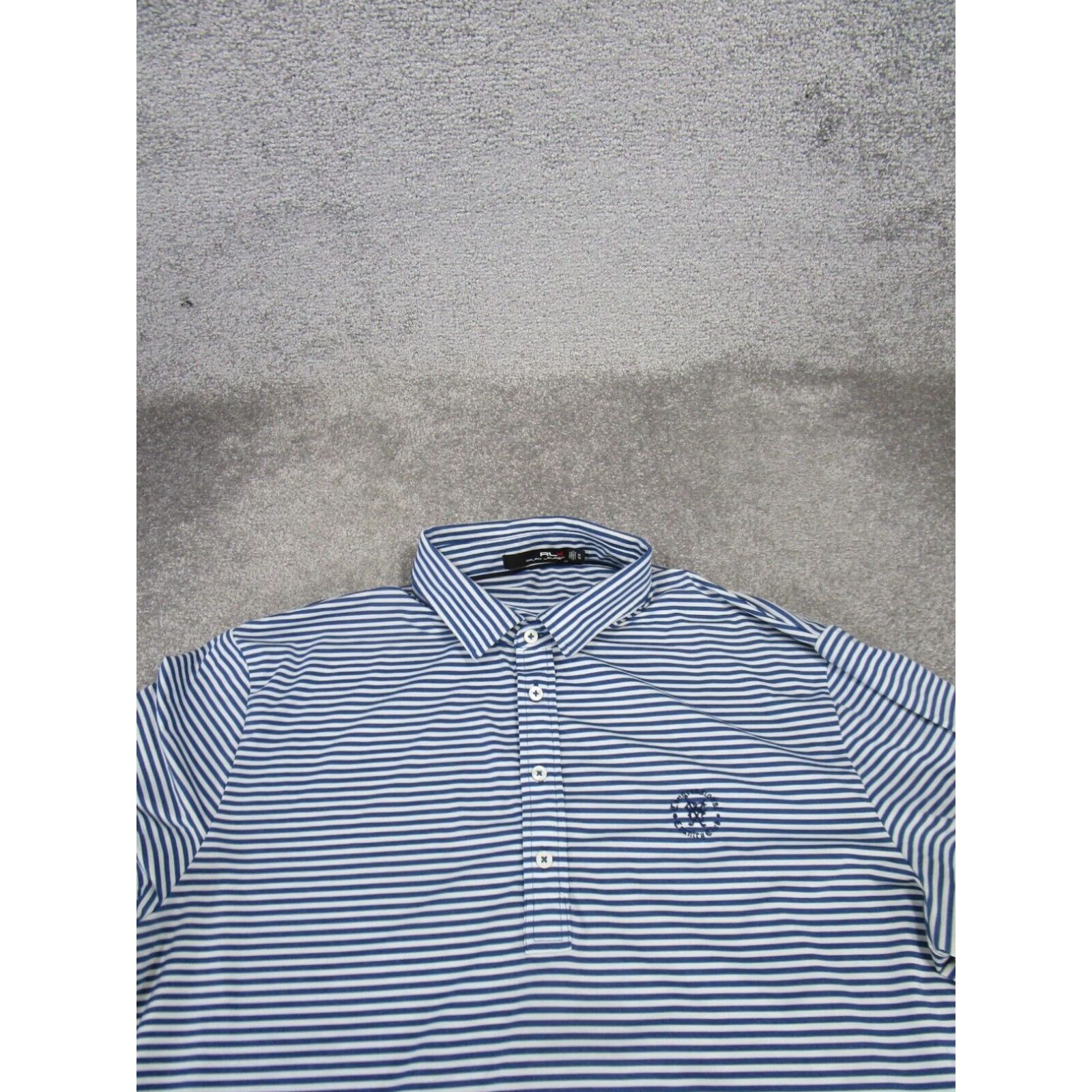 RLX Ralph Lauren RLX Ralph Lauren Polo Shirt Mens XL White Striped Stretch Short Sleeve Size US XL / EU 56 / 4 - 2 Thumbnail