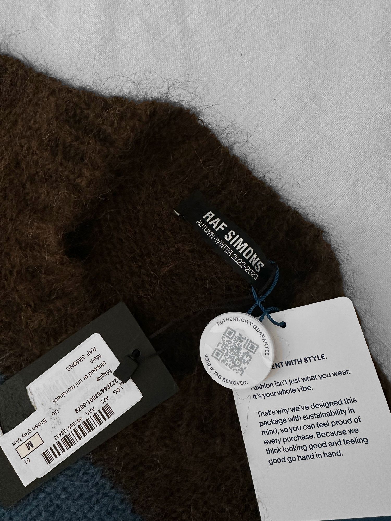 Raf Simons RAF SIMONS A/W 2022-2023 STRIPED MOHAIR SWEATER Size US S / EU 44-46 / 1 - 3 Thumbnail
