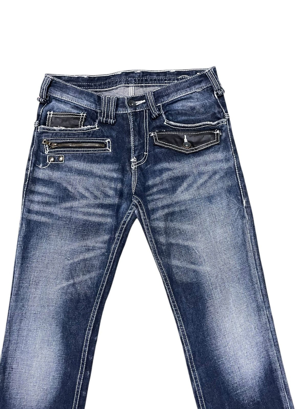 Le Grande Bleu (L.G.B.) Semantic Design Rockers Lowrise Jeans Size US 30 / EU 46 - 8 Thumbnail