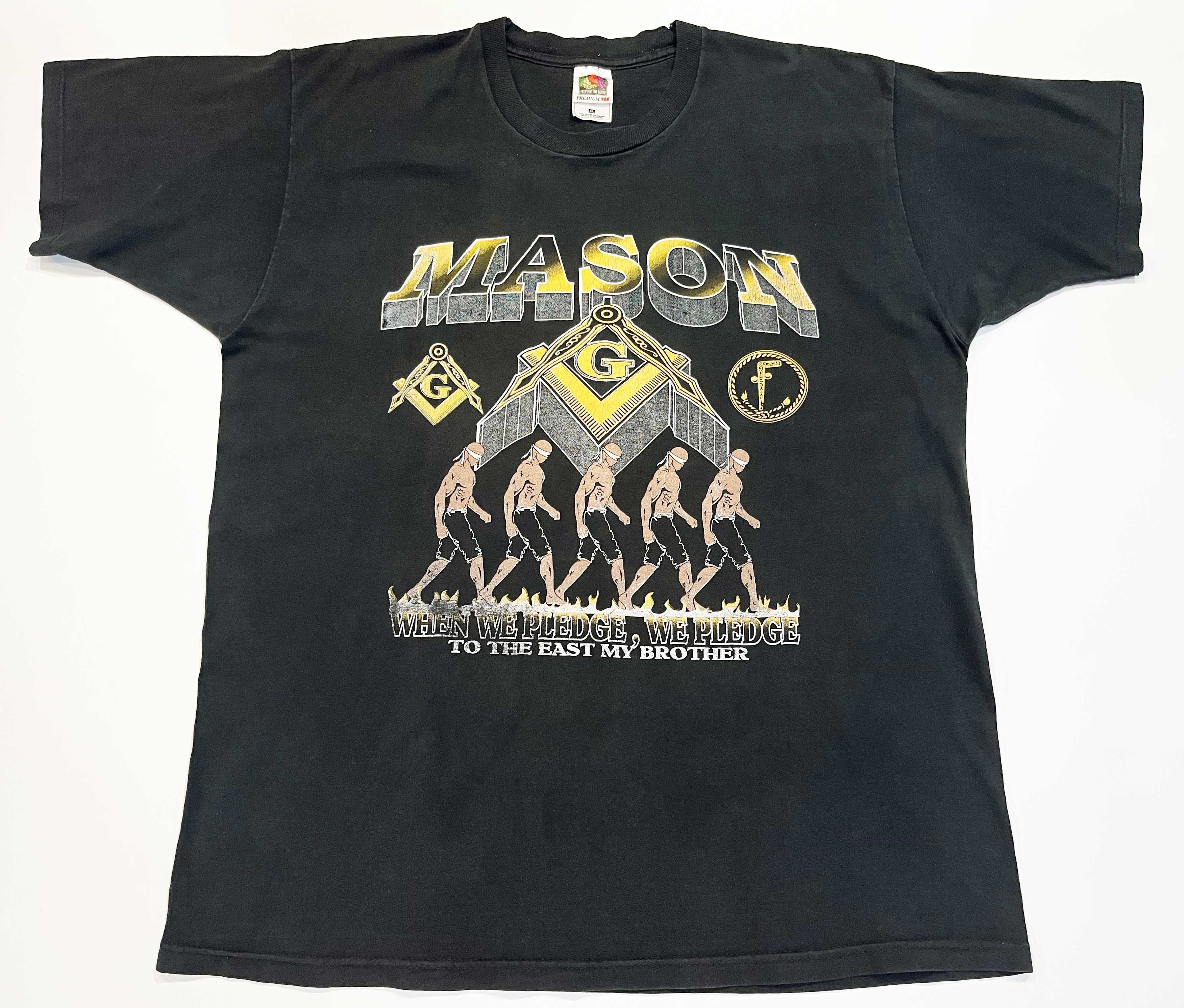 Fruit Of The Loom × Vintage Vintage Fruit of the Loom Mason Masonic T-Shirt Size US XL / EU 56 / 4 - 1 Thumbnail