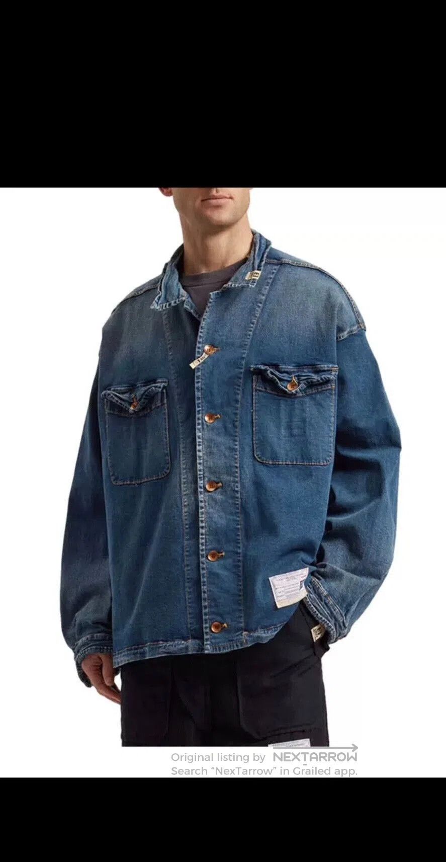 Maison MIHARA YASUHIRO Mihara Yasuhiro Men's Denim Jacket. Size US S / EU 44-46 / 1 - 1 Thumbnail
