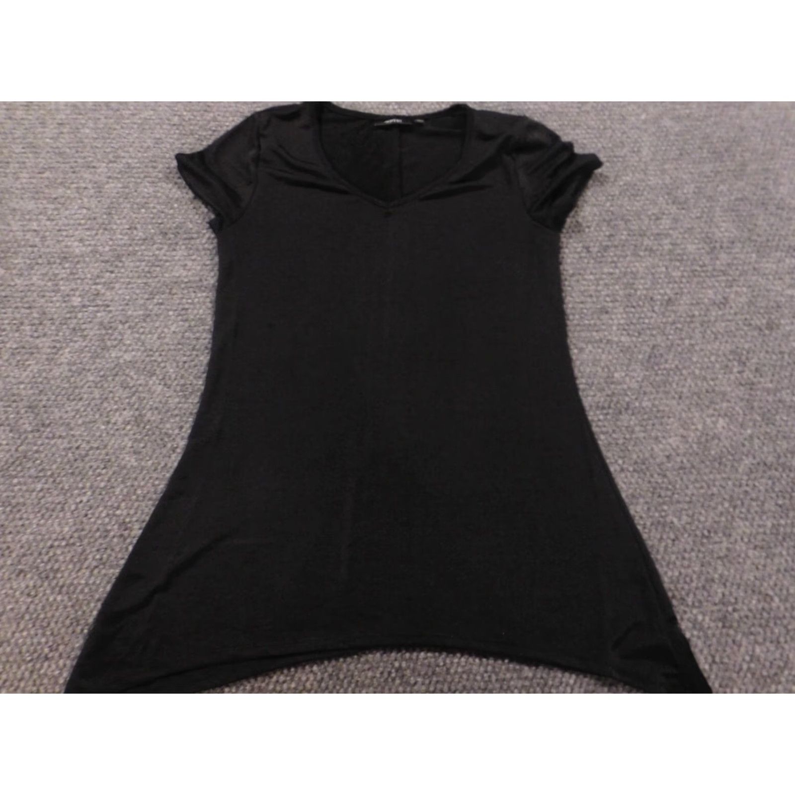 Apt. 9 Apt 9 Womens Blouse Small Black pullover Stretch Size S / US 4 / IT 40 - 2 Thumbnail