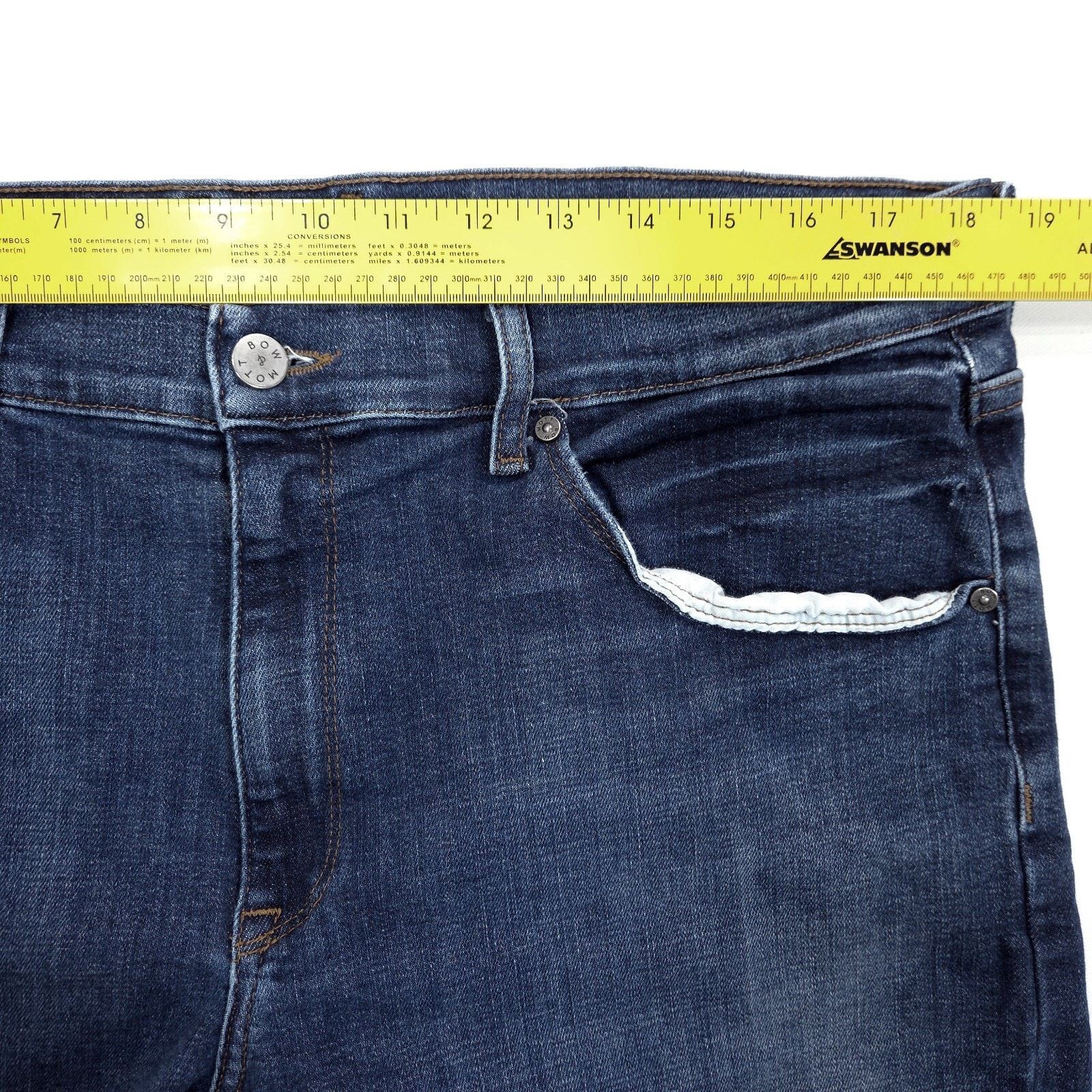Mott & Bow Mott and Bow Slim Jeans Mens 38x30 Denim Stretch Dark Wash Size US 38 / EU 54 - 4 Thumbnail