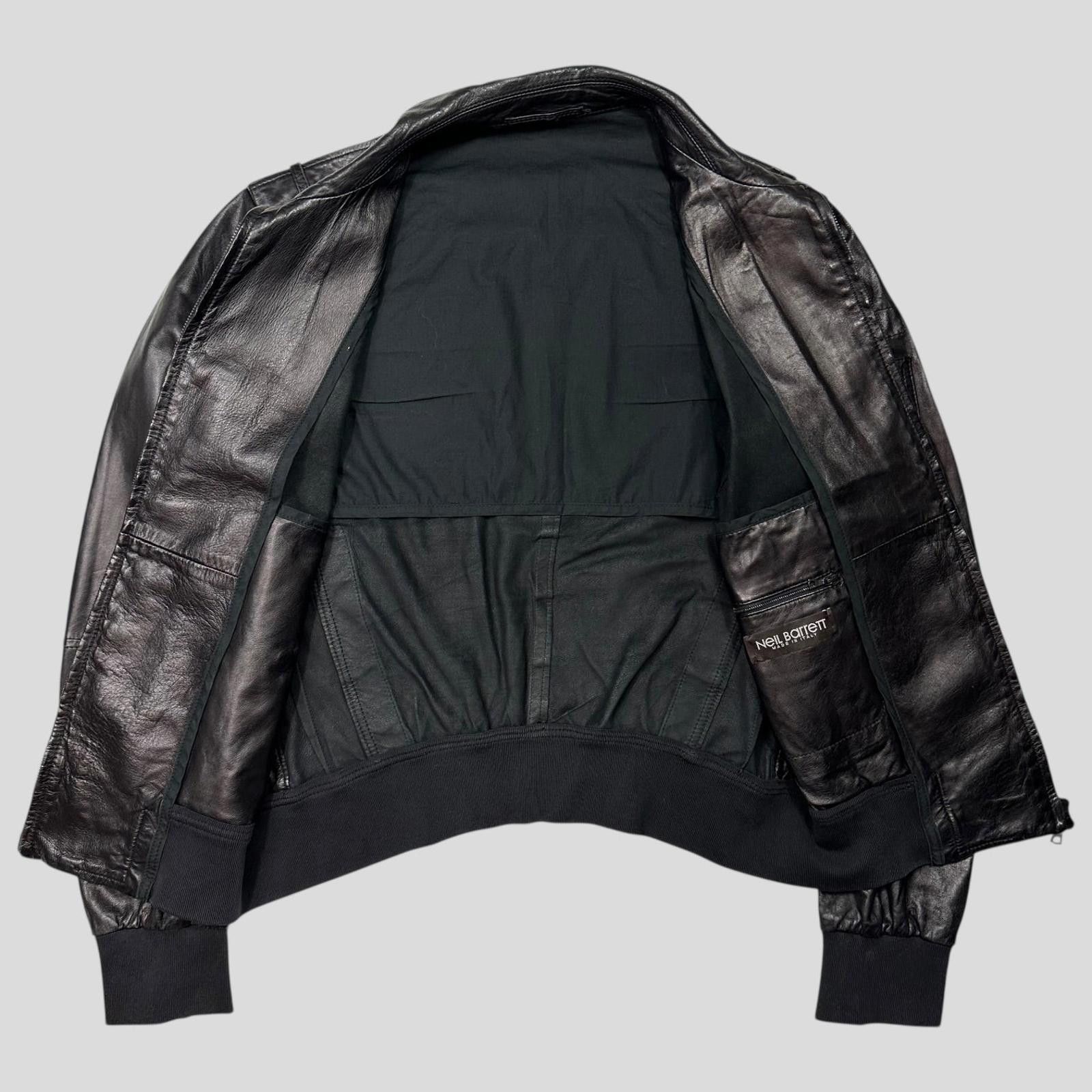 Neil Barrett Neil Barrett 00’s Multi Zip Detailed Leather Flight Jacket M Size US M / EU 48-50 / 2 - 7 Thumbnail
