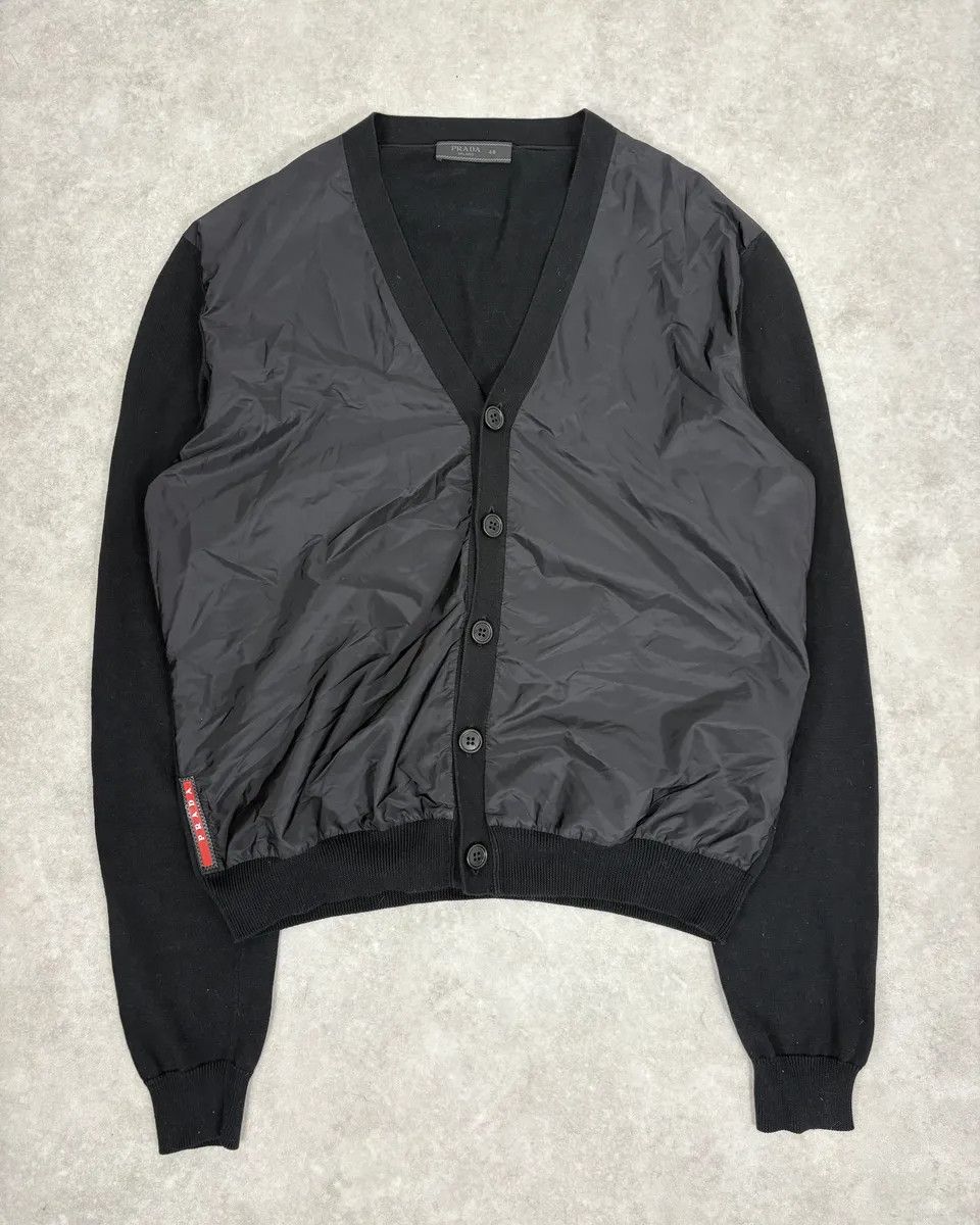 Prada SS2014 Prada Hybrid Black Minimalist Cardigan Size US XS / EU 42 / 0 - 1 Thumbnail