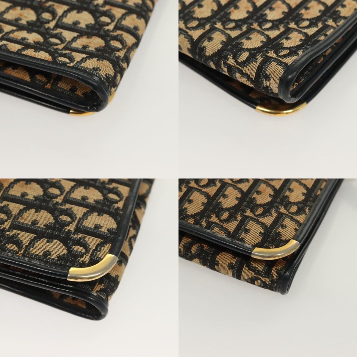 Dior DIOR Trotter Canvas Shoulder Bag Navy Gold Size ONE SIZE - 10 Thumbnail