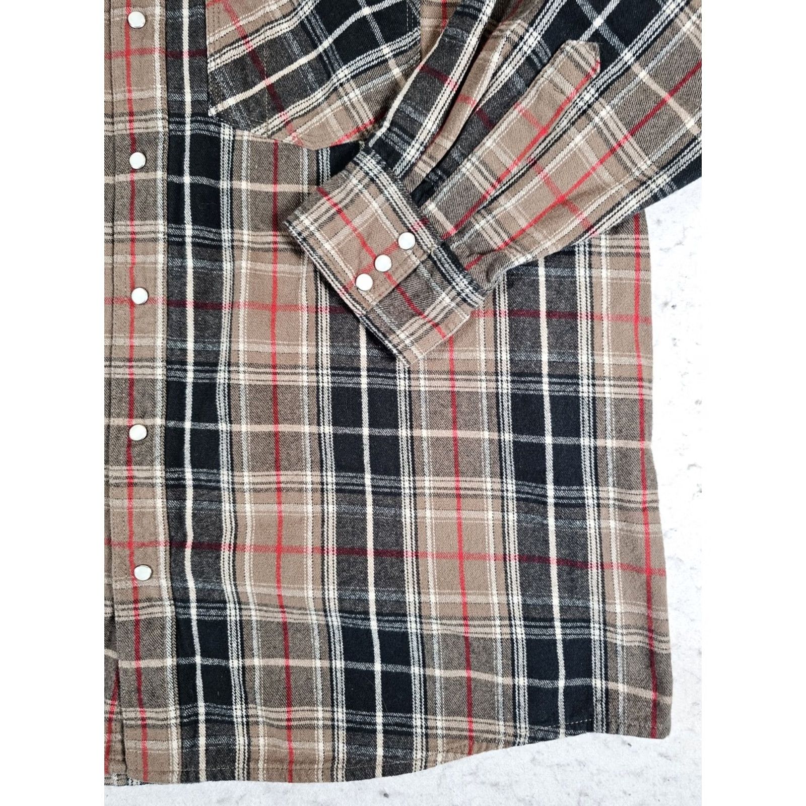 Vintage VINTAGE Five Brother Flannel Shirt Pearl Snap Plaid Cotton Men's 3XL Tall Button-Up Size US XXL / EU 58 / 5 - 6 Thumbnail