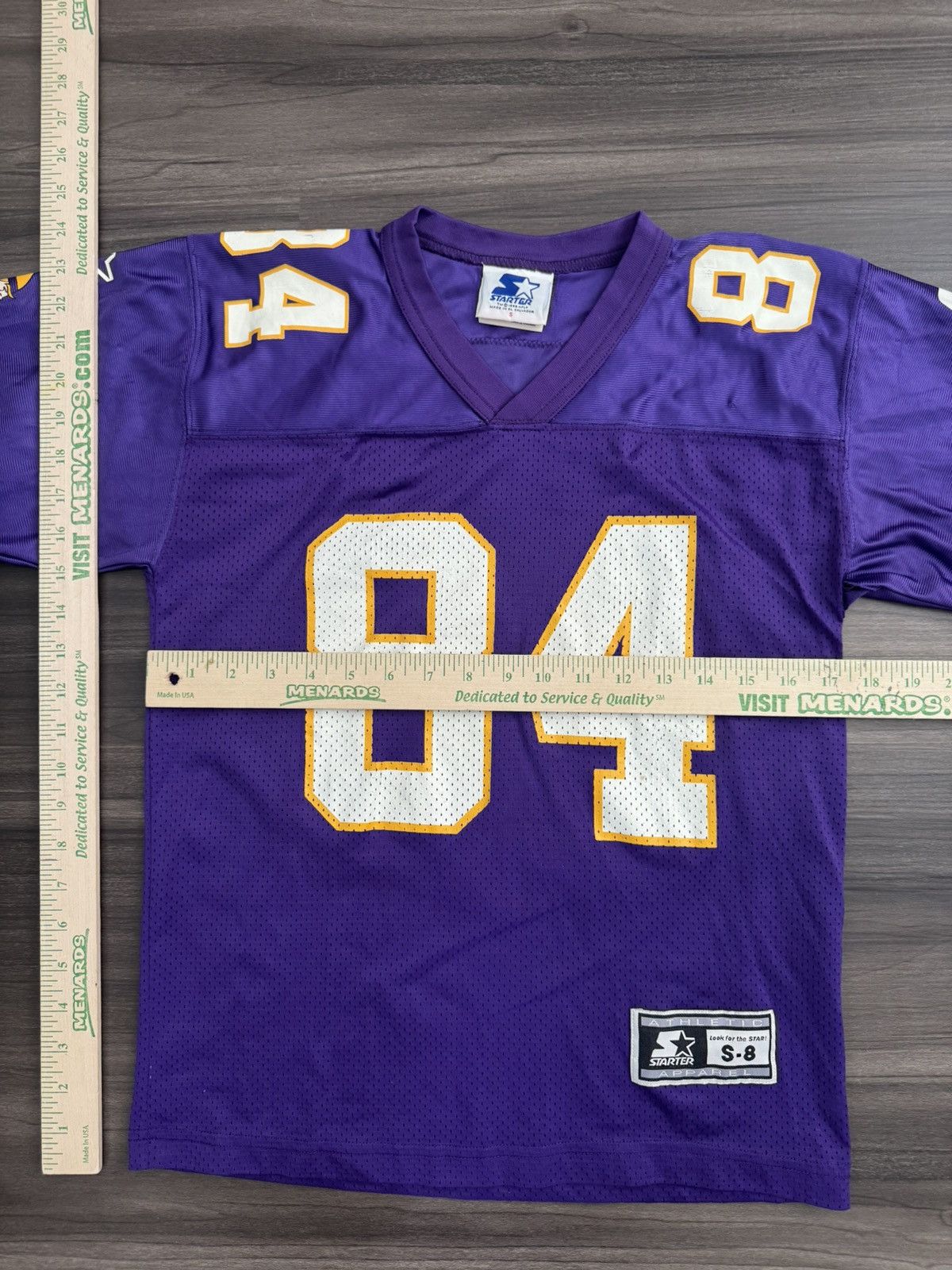 Starter YOUTH S Vintage Minnesota Vikings Randy Moss #84 Home Jersey Size US S / EU 44-46 / 1 - 5 Thumbnail