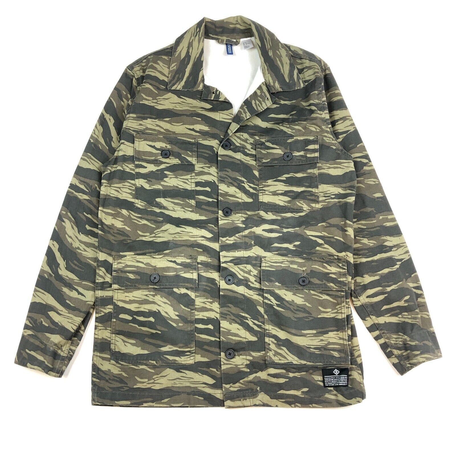 H&M Divided H&M Tiger Camo Chore Shirt Jacket Size M Medium Size US M / EU 48-50 / 2 - 1 Thumbnail