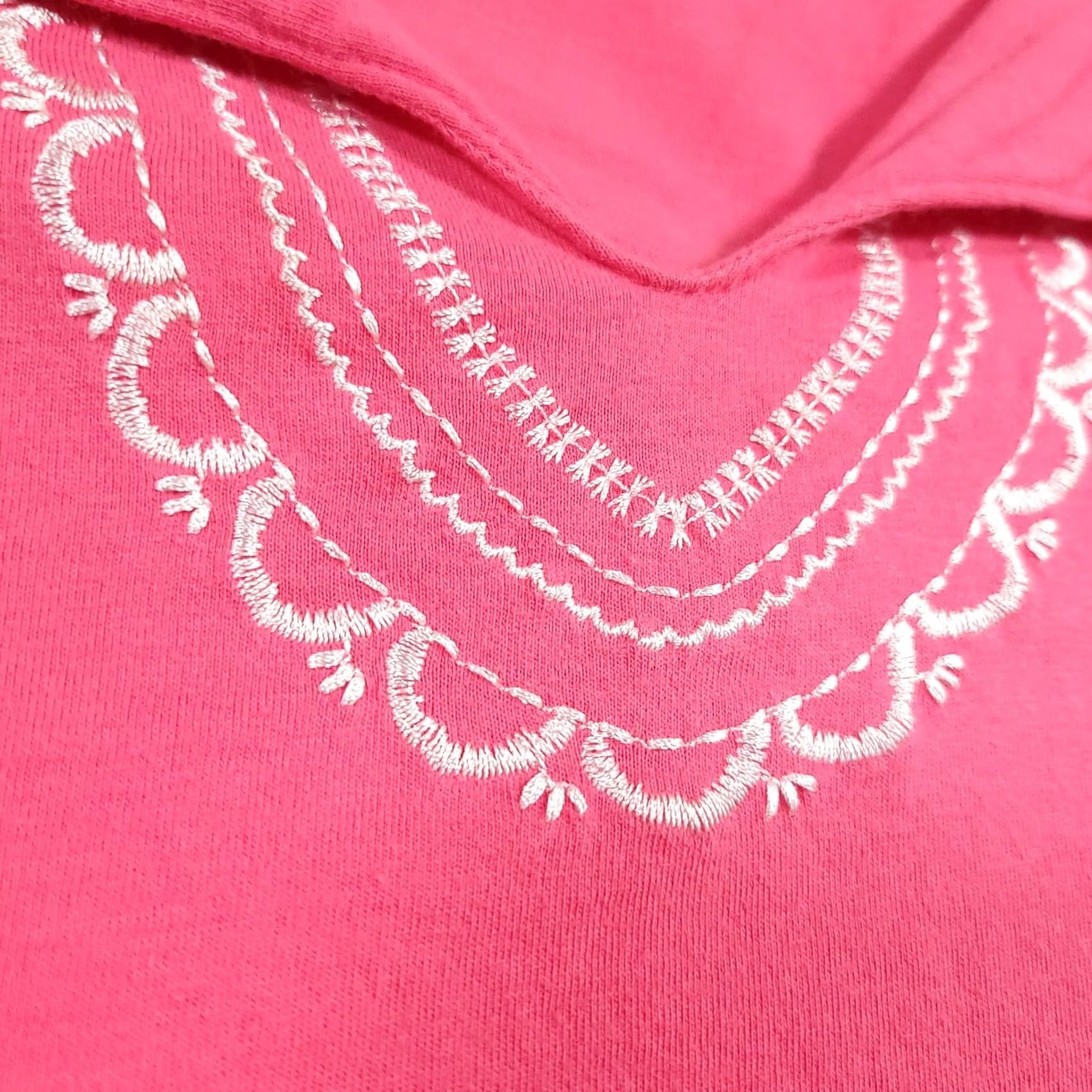 Vintage Falls Creek Shirt Women’s 4X Plus Size Pink Short Sleeve Embroidered V-Neck Boho Shirt Size XXL / US 16-18 / IT 52-54 - 4 Thumbnail