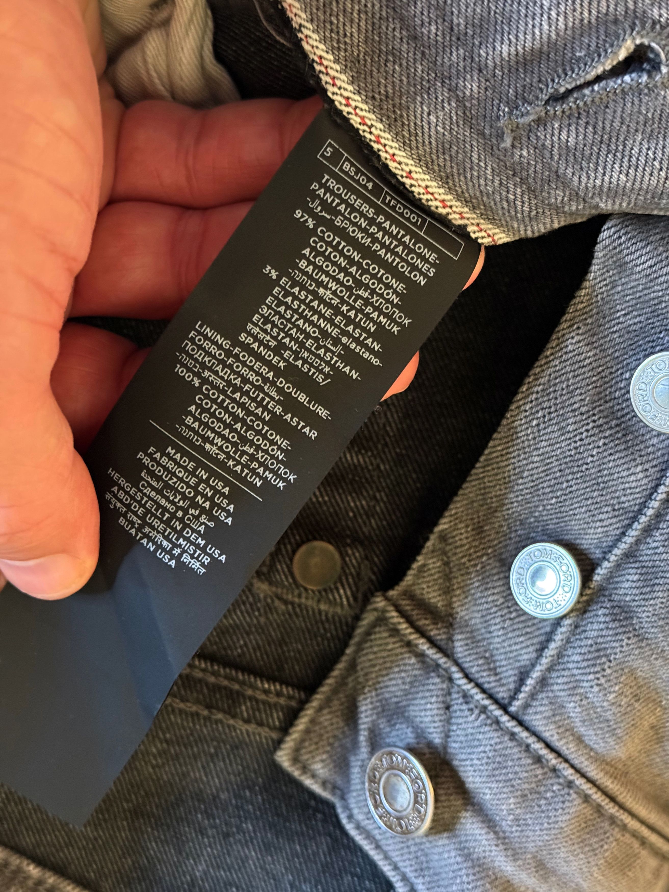 Tom Ford Effortless Cool $1K w/tax Contrast Cuff Selvedge w/stretch Size US 32 / EU 48 - 19 Thumbnail