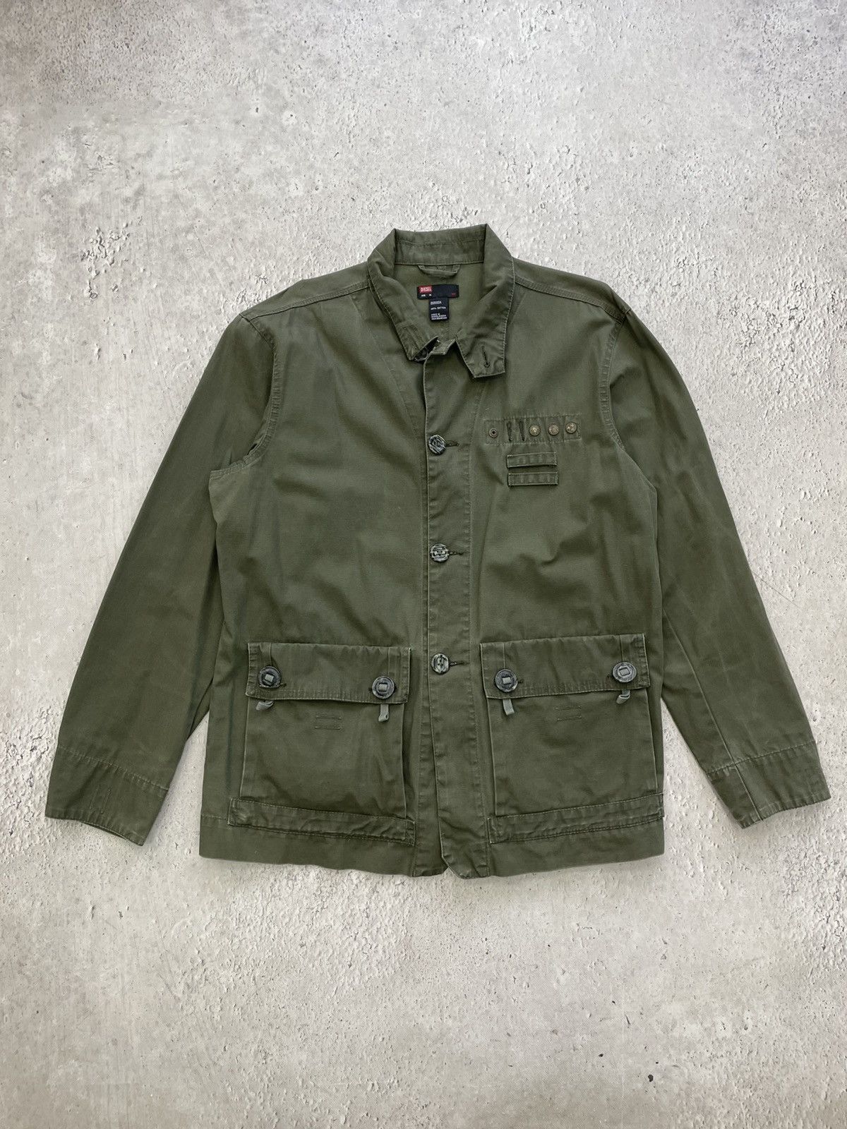 Diesel Rare canvas military jacket Diesel hype y2k japanese jacket Size US XL / EU 56 / 4 - 2 Thumbnail