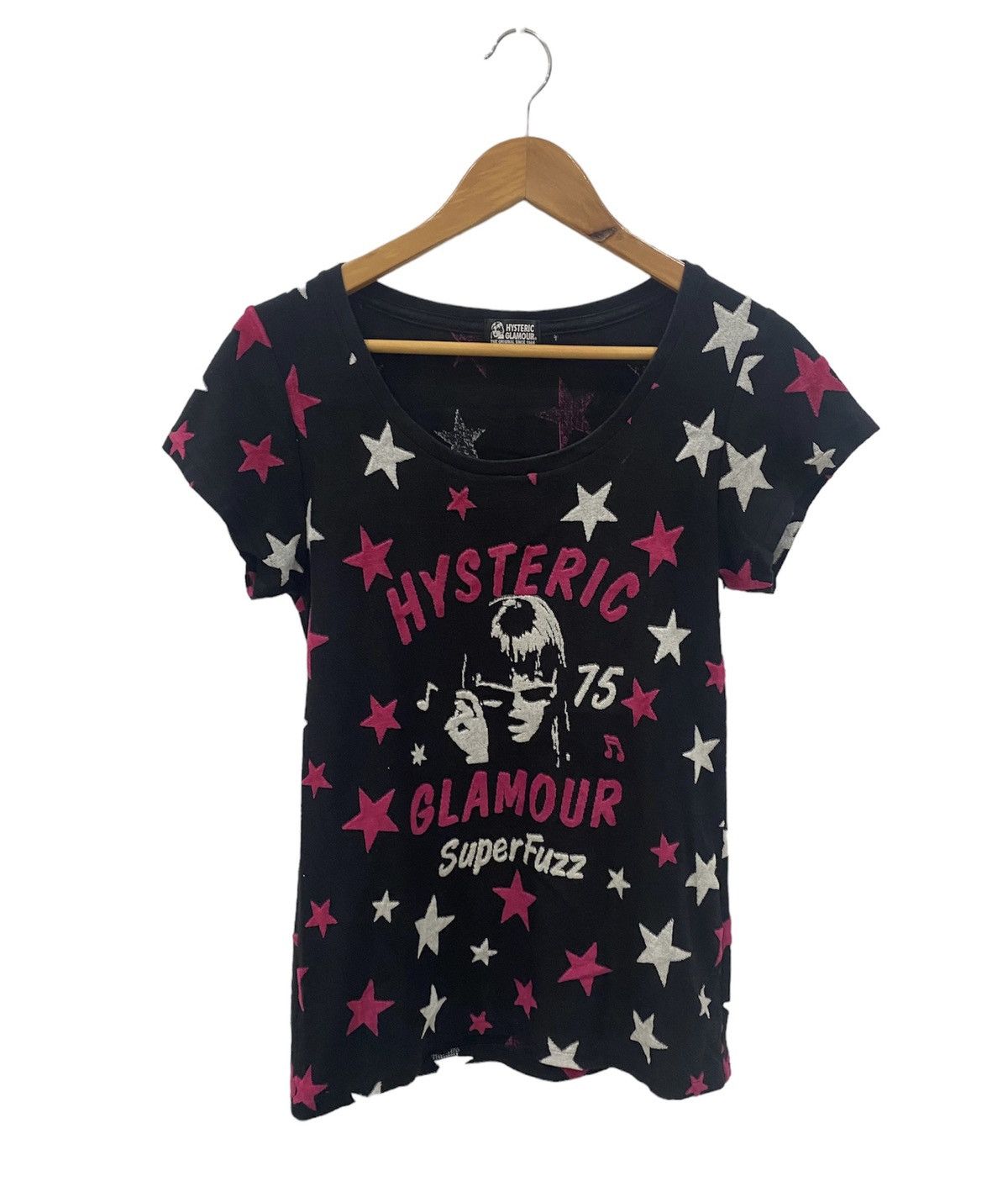 Hysteric Glamour ✅ HYSTERIC GLAMOUR superfuzz 75 velvet font Japan tee shirt Size S / US 4 / IT 40 - 1 Thumbnail