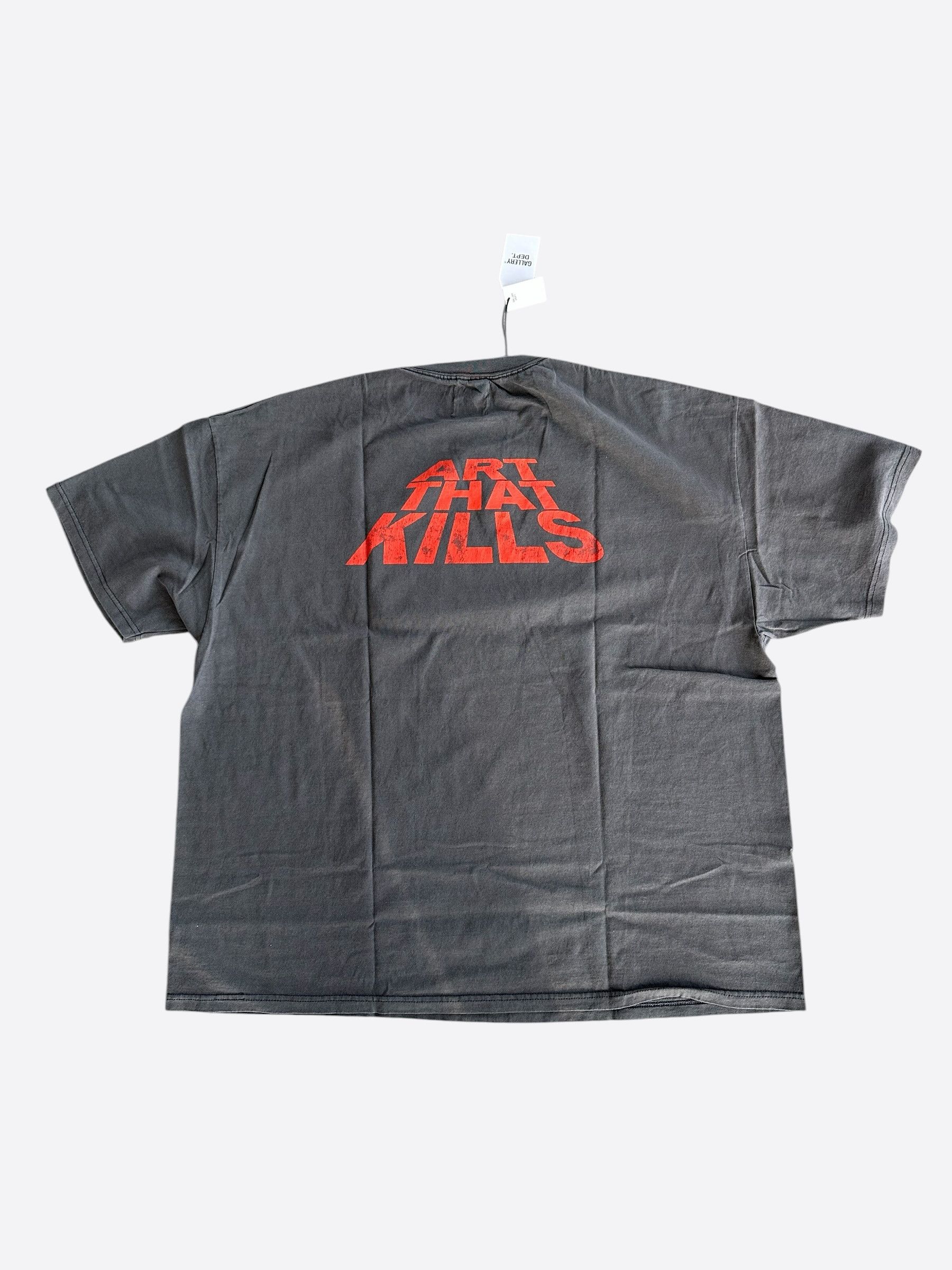 Gallery Dept. Washed Black & Red Art That Kills Stack Logo T-Shirt Size US S / EU 44-46 / 1 - 2 Thumbnail