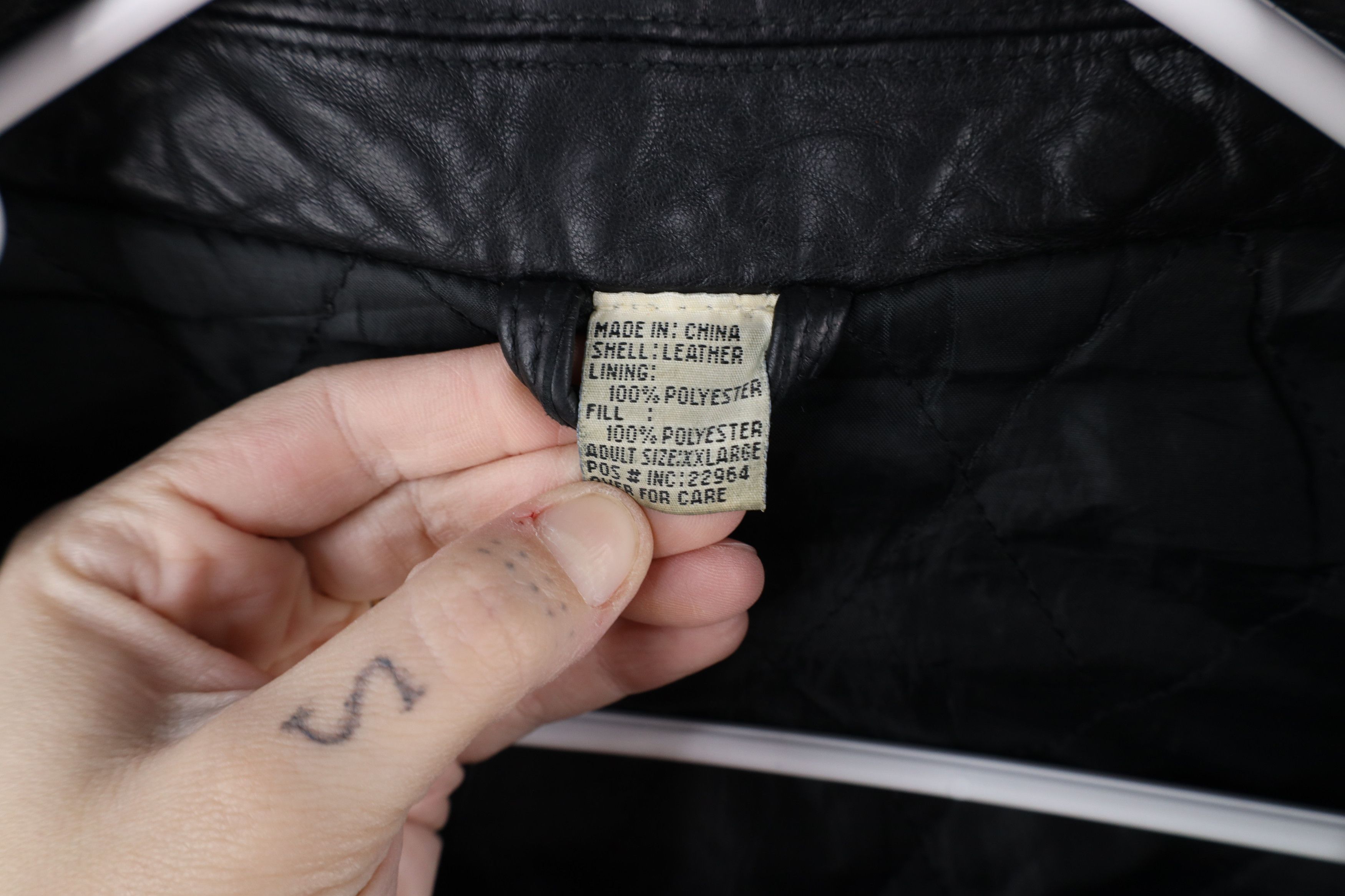 Vintage Vintage 90s Streetwear Quilted Leather Jacket Black AS IS Size US XXL / EU 58 / 5 - 10 Thumbnail