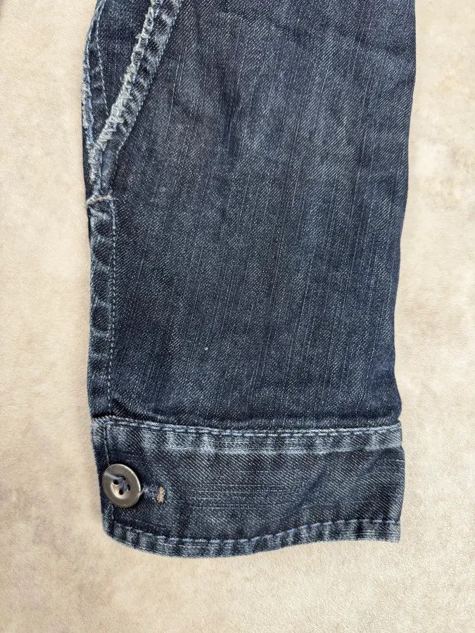 Marithe + Francois Girbaud AW2007 Marithé + François Girbaud Navy Structured Buttoned Patchwork Denim Jacket Size US M / EU 48-50 / 2 - 12 Thumbnail